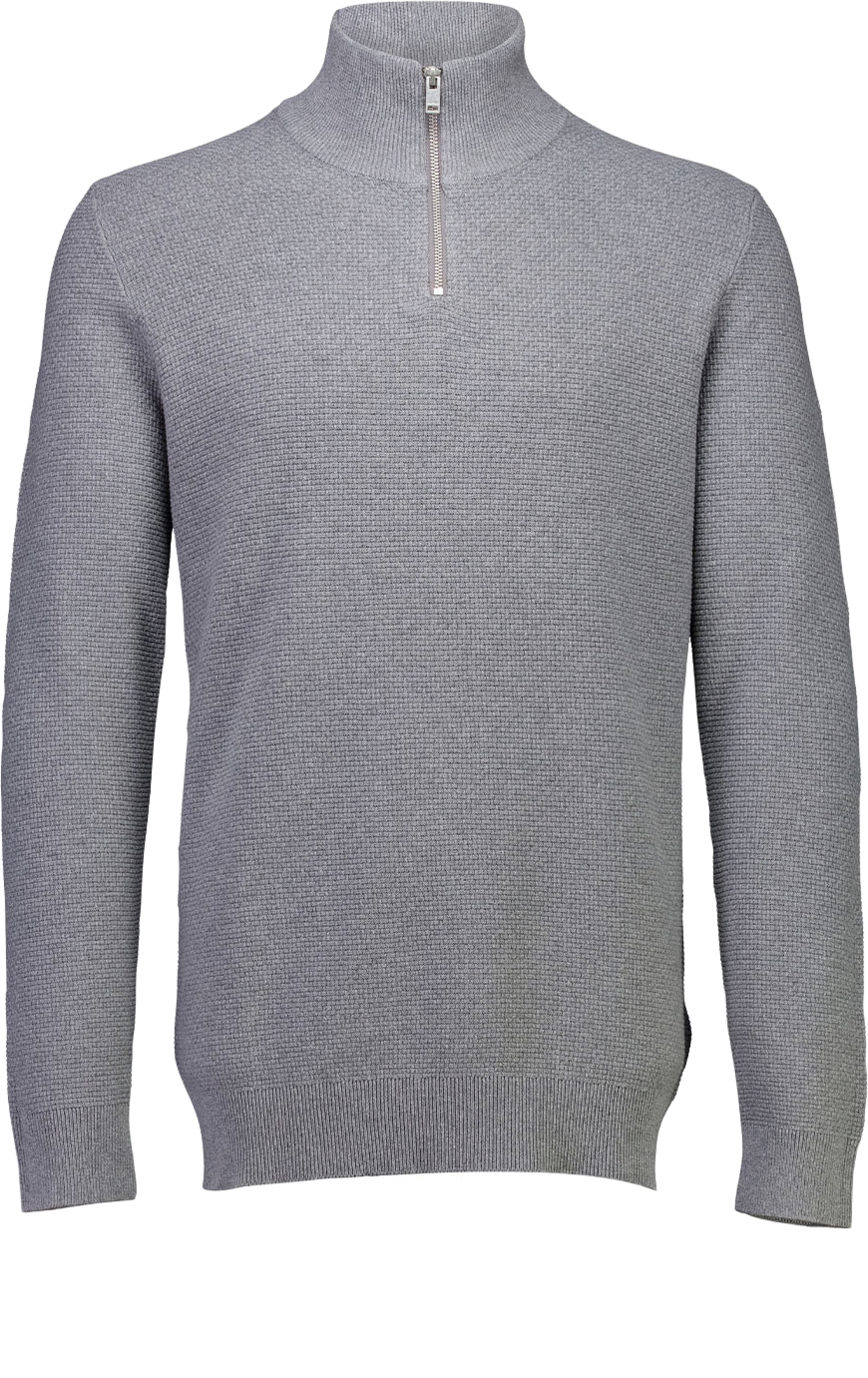 Lindbergh Recycle structure half zip Knit, från Lindbergh, i färgen Dk Grey. Klicka för att öppna bilden i stort format