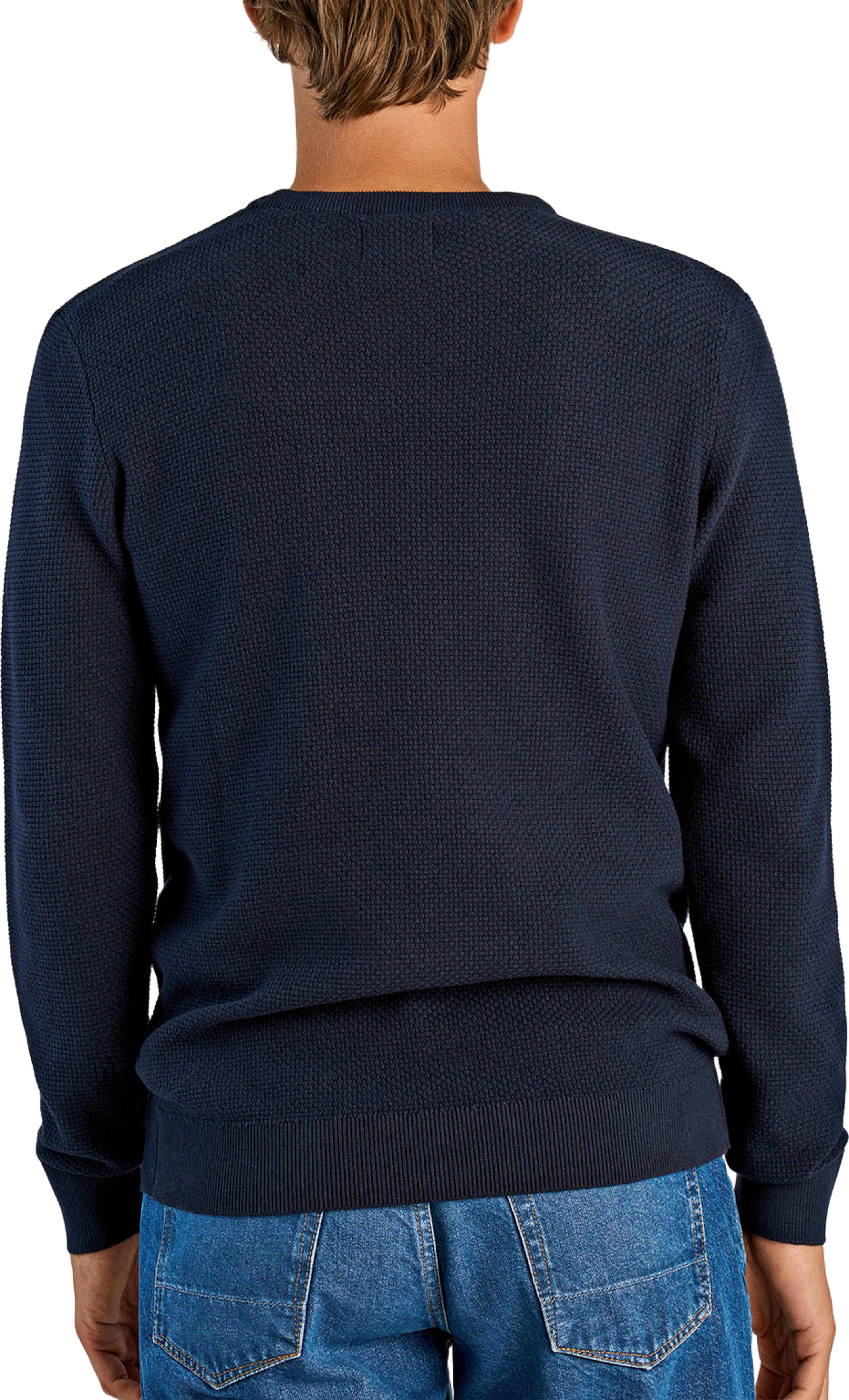 Lindbergh Recycle structure knit jumper Knit, från Lindbergh, i färgen Navy. Klicka för att öppna bilden i stort format