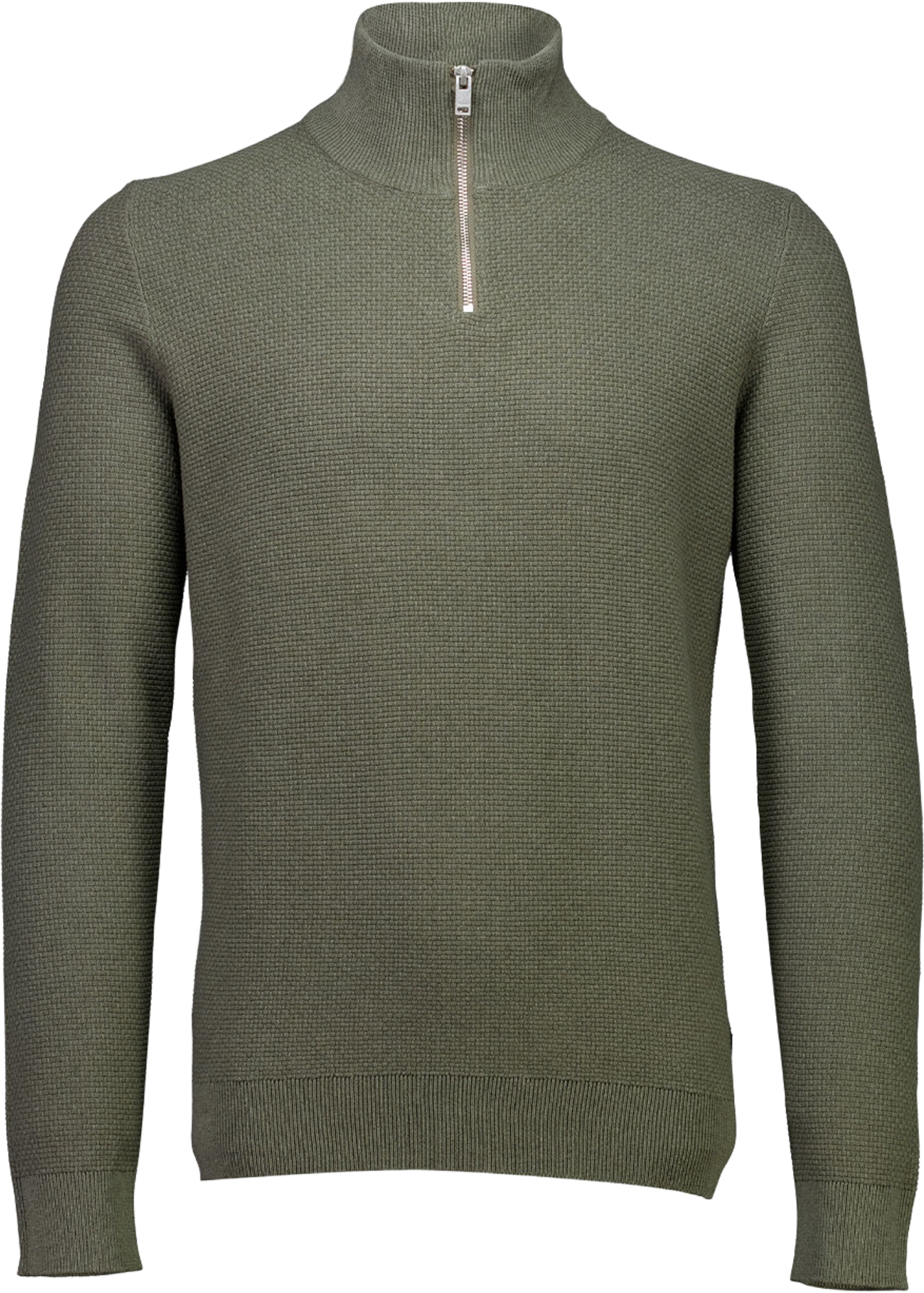 Lindbergh Recycle structure half zip Knit, från Lindbergh, i färgen Army. Klicka för att öppna bilden i stort format