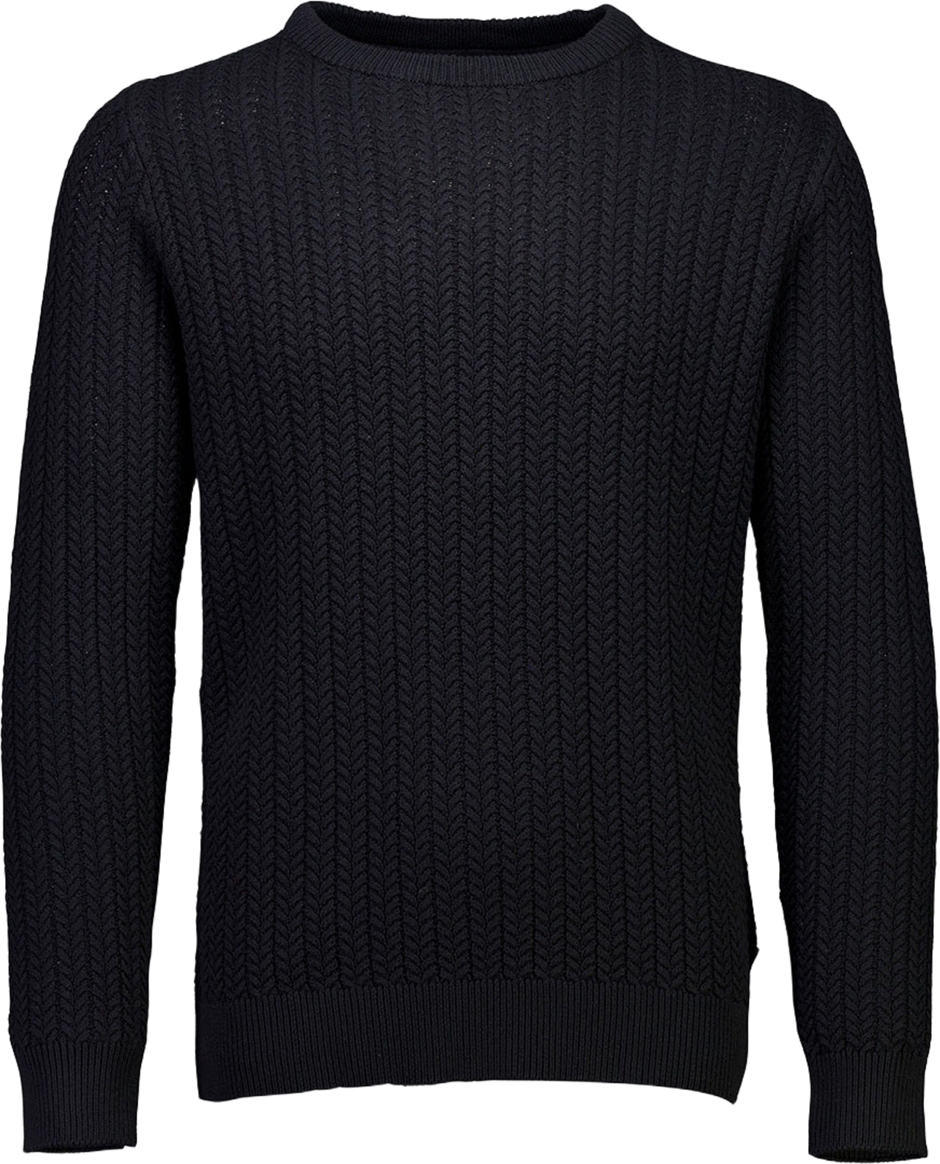 Lindbergh Recycle Cabel jumper Knit, från Lindbergh, i färgen Black. Klicka för att öppna bilden i stort format