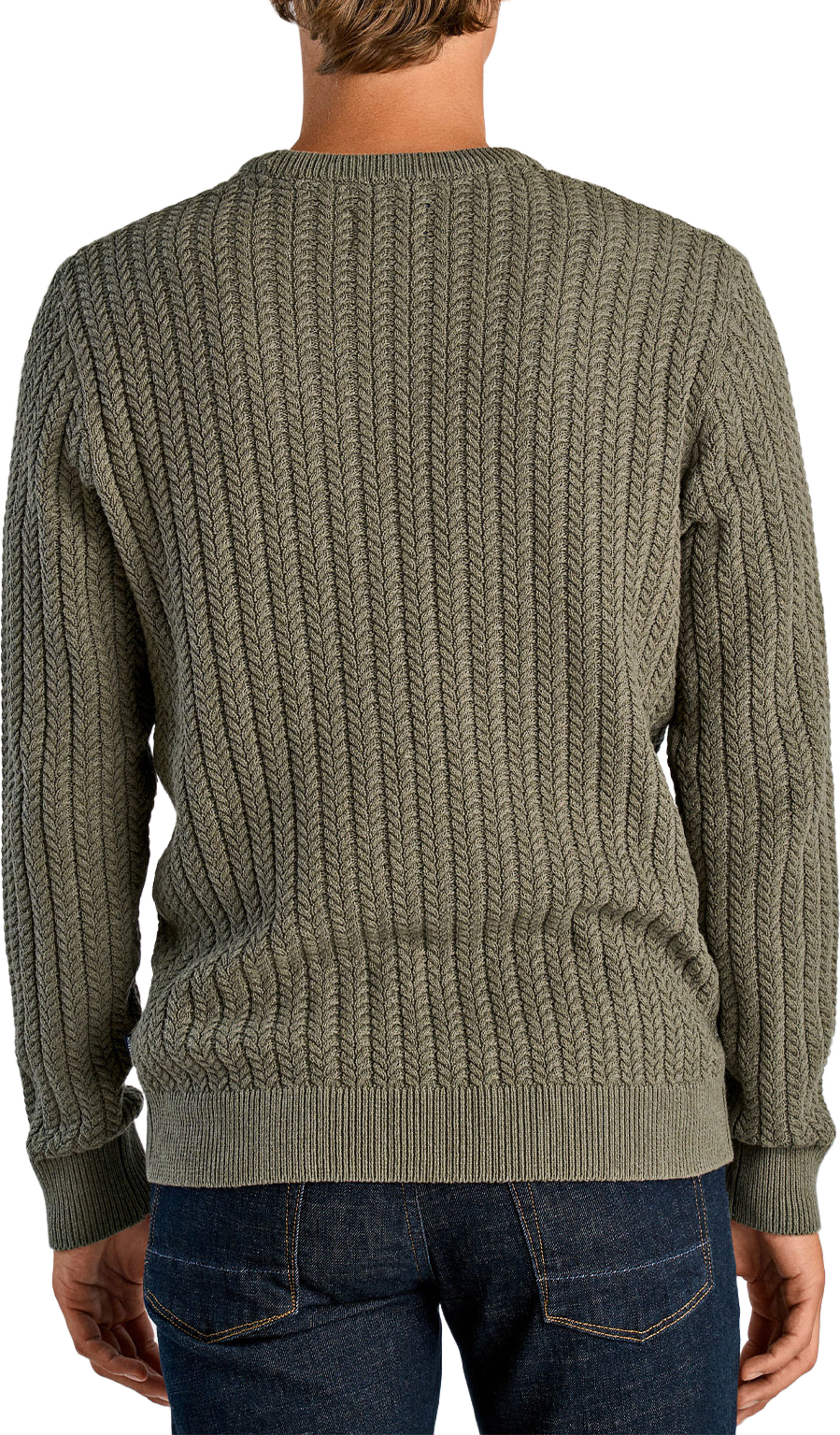 Lindbergh Recycle Cabel jumper Knit, från Lindbergh, i färgen Army. Klicka för att öppna bilden i stort format