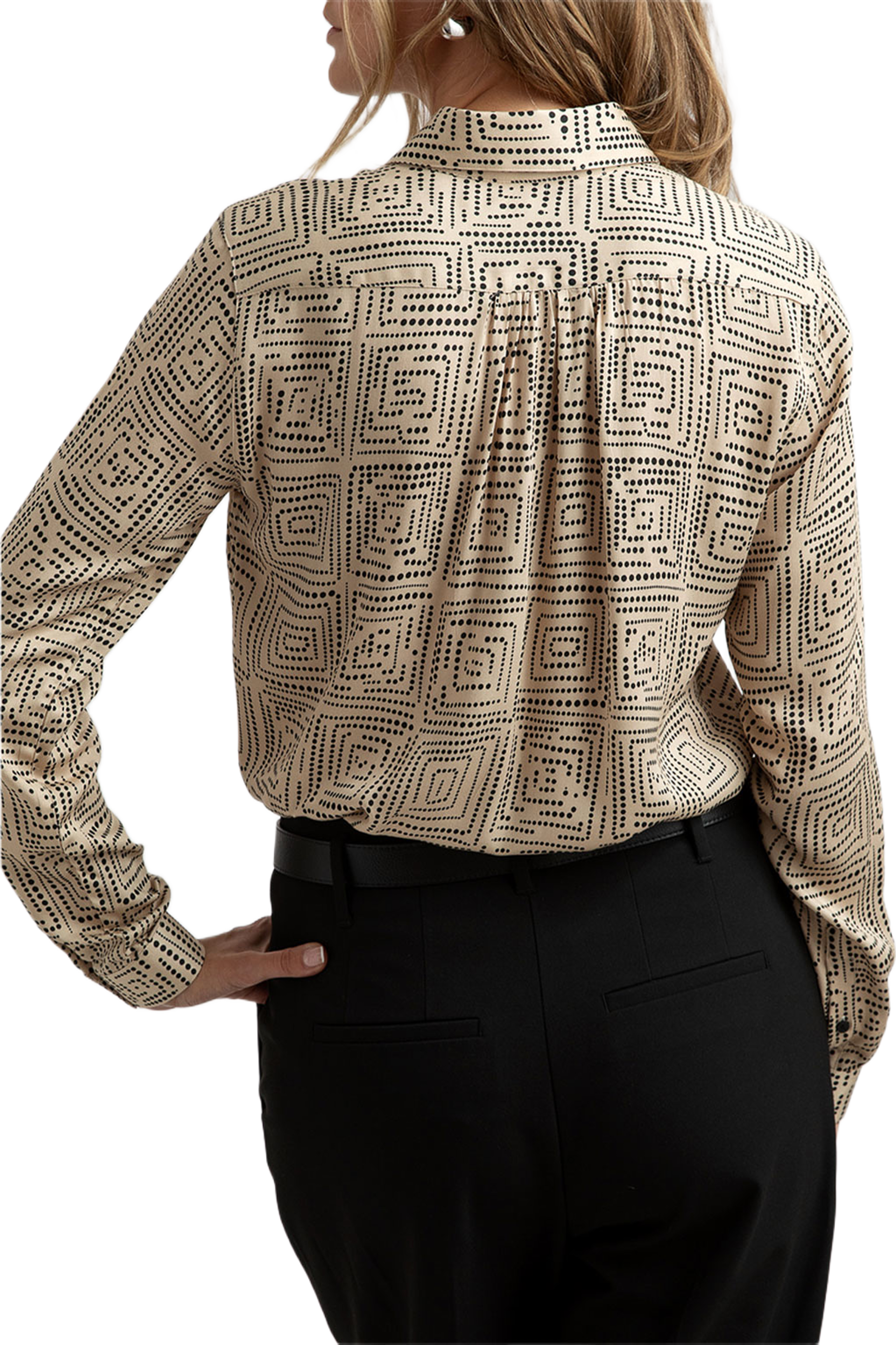 Randig Skjorta Petra Art, från The Shirt Factory, i färgen Beige. Klicka för att öppna bilden i stort format