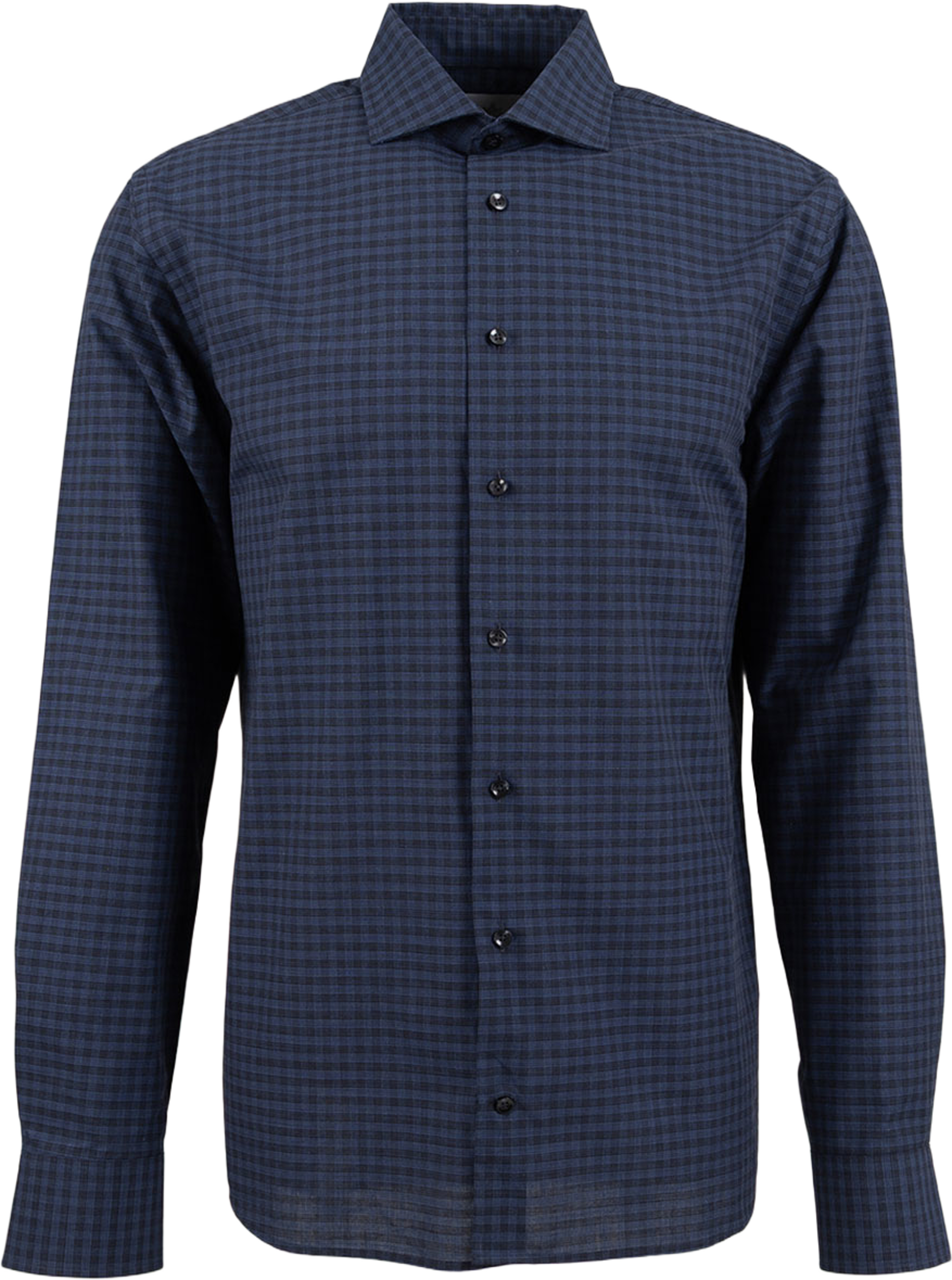 Skjorta Checked Melange, från The Shirt Factory, i färgen Dk.blue. Klicka för att öppna bilden i stort format