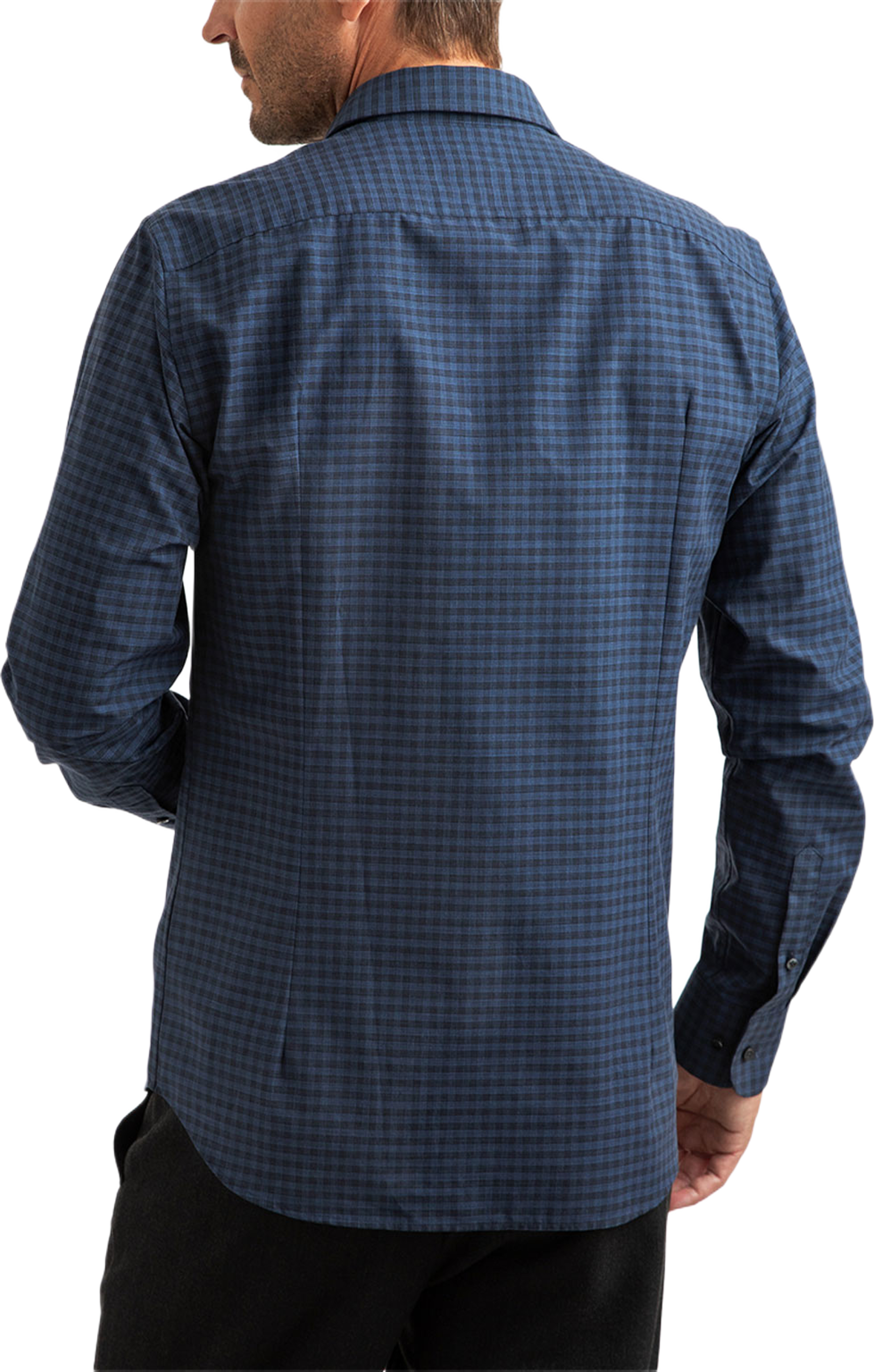 Skjorta Checked Melange, från The Shirt Factory, i färgen Dk.blue. Klicka för att öppna bilden i stort format