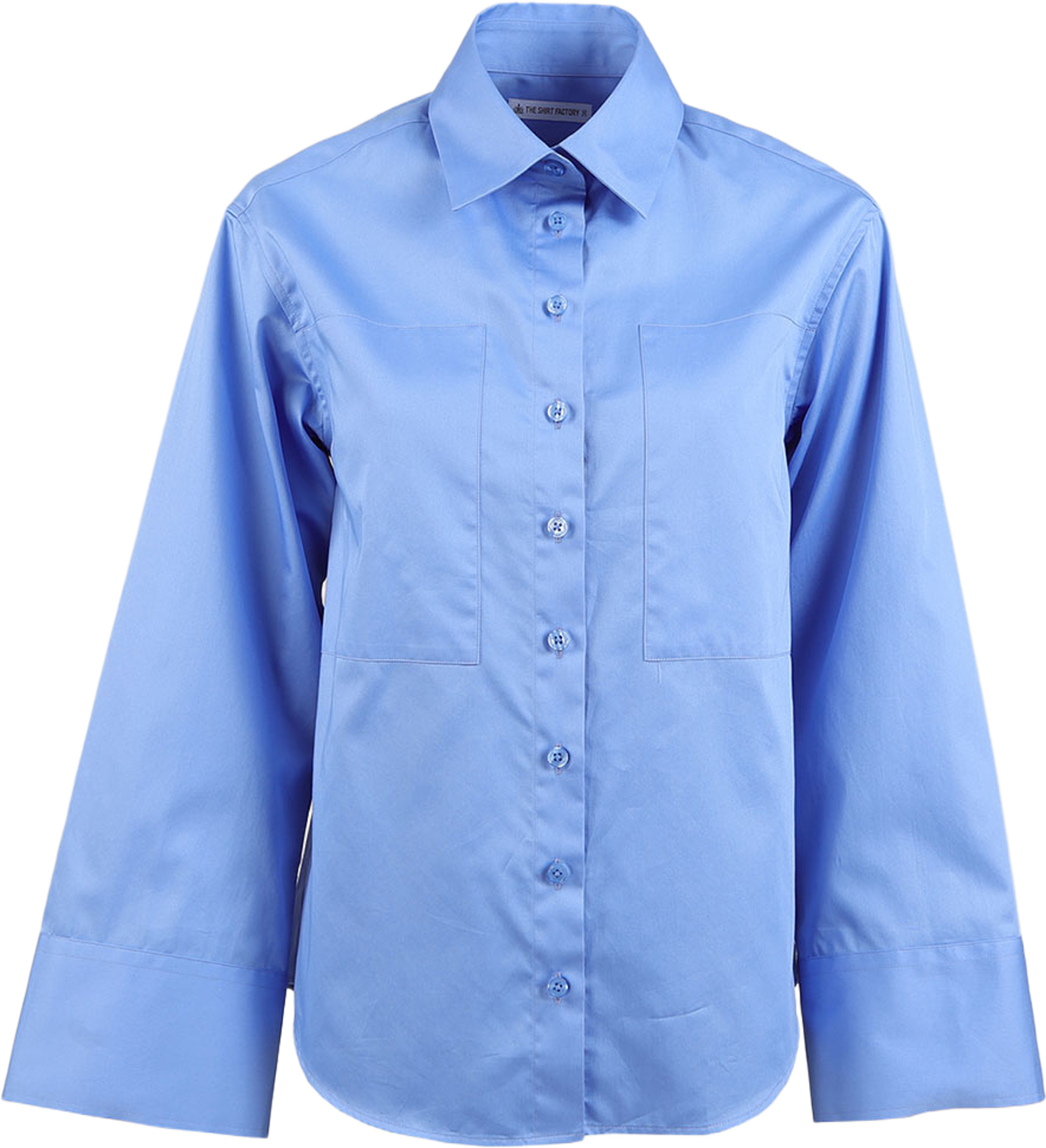 Skjorta Anya Cotton Poplin, från The Shirt Factory, i färgen Blue. Klicka för att öppna bilden i stort format