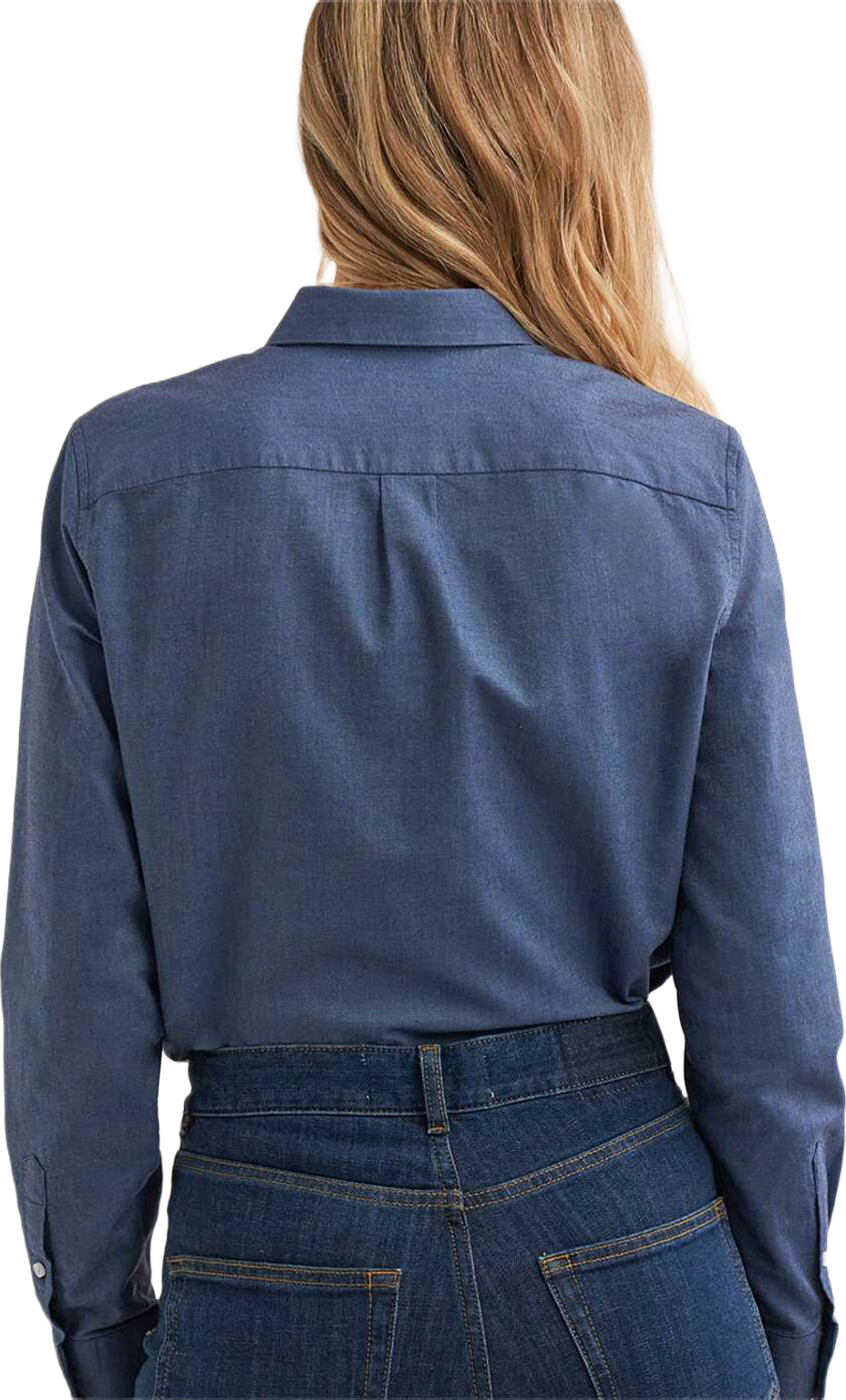 Skjorta Tilde Boston Oxford, från The Shirt Factory, i färgen M.blue. Klicka för att öppna bilden i stort format