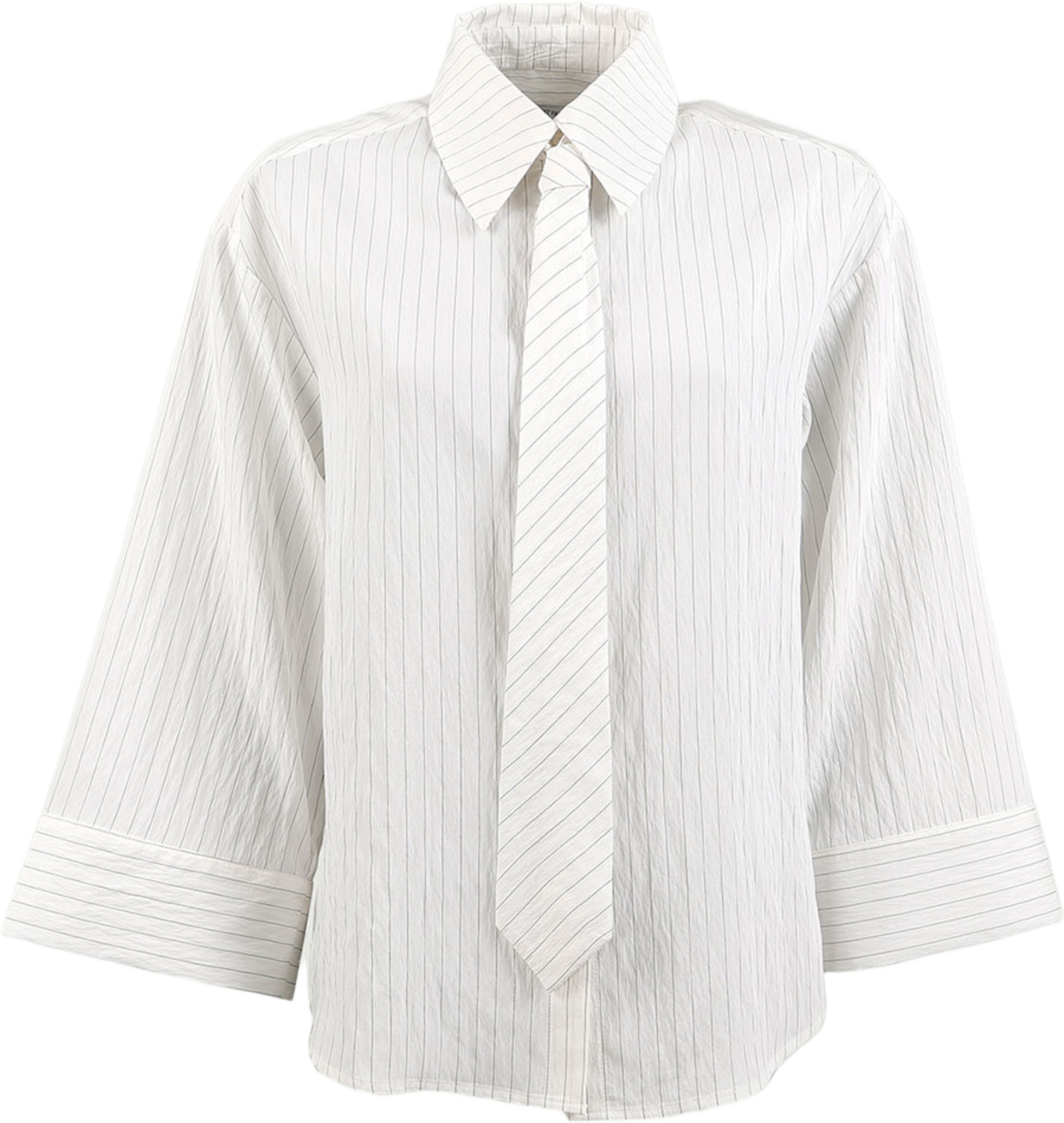 Skjorta Alex Mono Stripe, från The Shirt Factory, i färgen White. Klicka för att öppna bilden i stort format