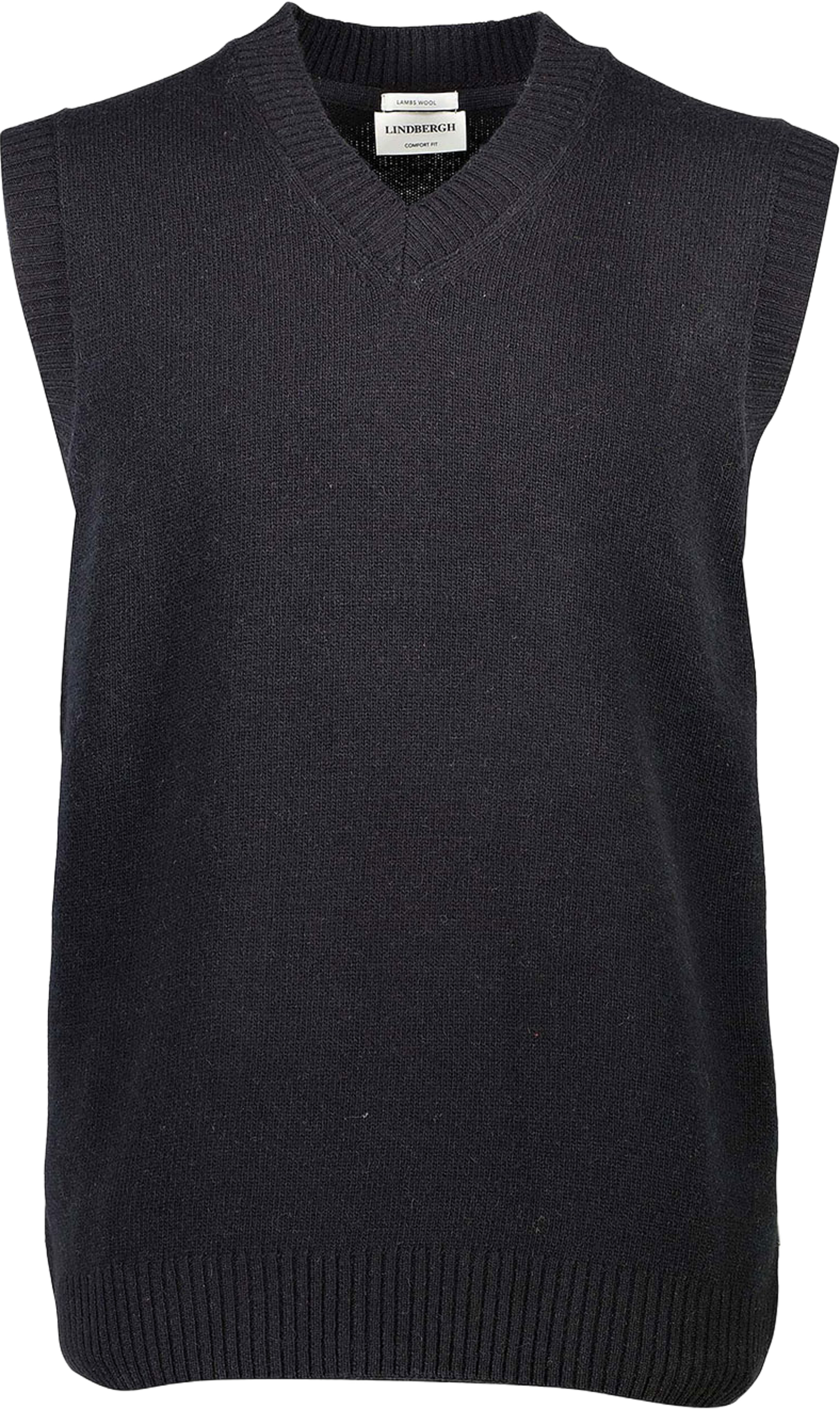 Lindbergh Lambswool v-neck slipover Knit, från Lindbergh, i färgen Black. Klicka för att öppna bilden i stort format