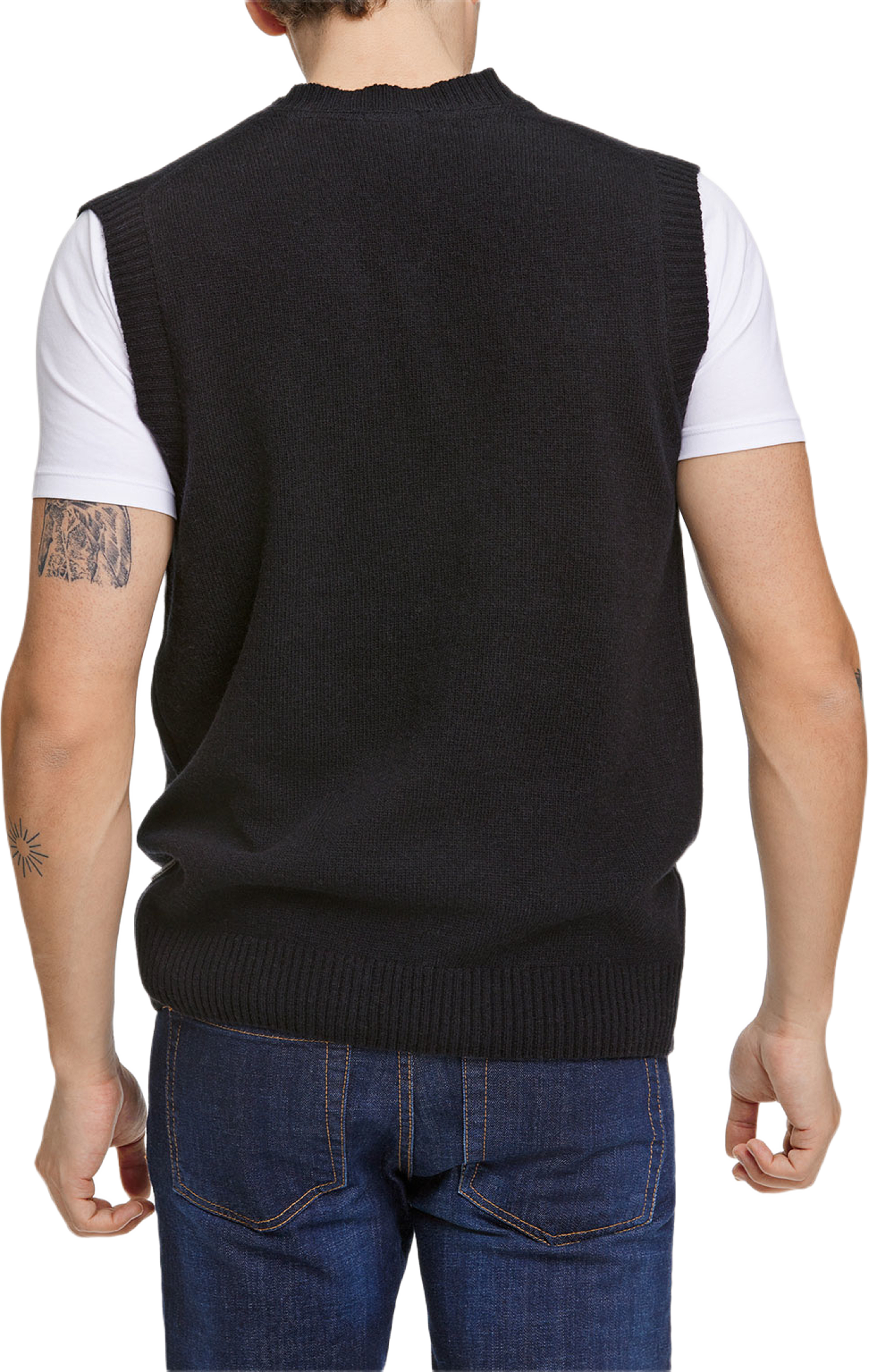 Lindbergh Lambswool v-neck slipover Knit, från Lindbergh, i färgen Black. Klicka för att öppna bilden i stort format