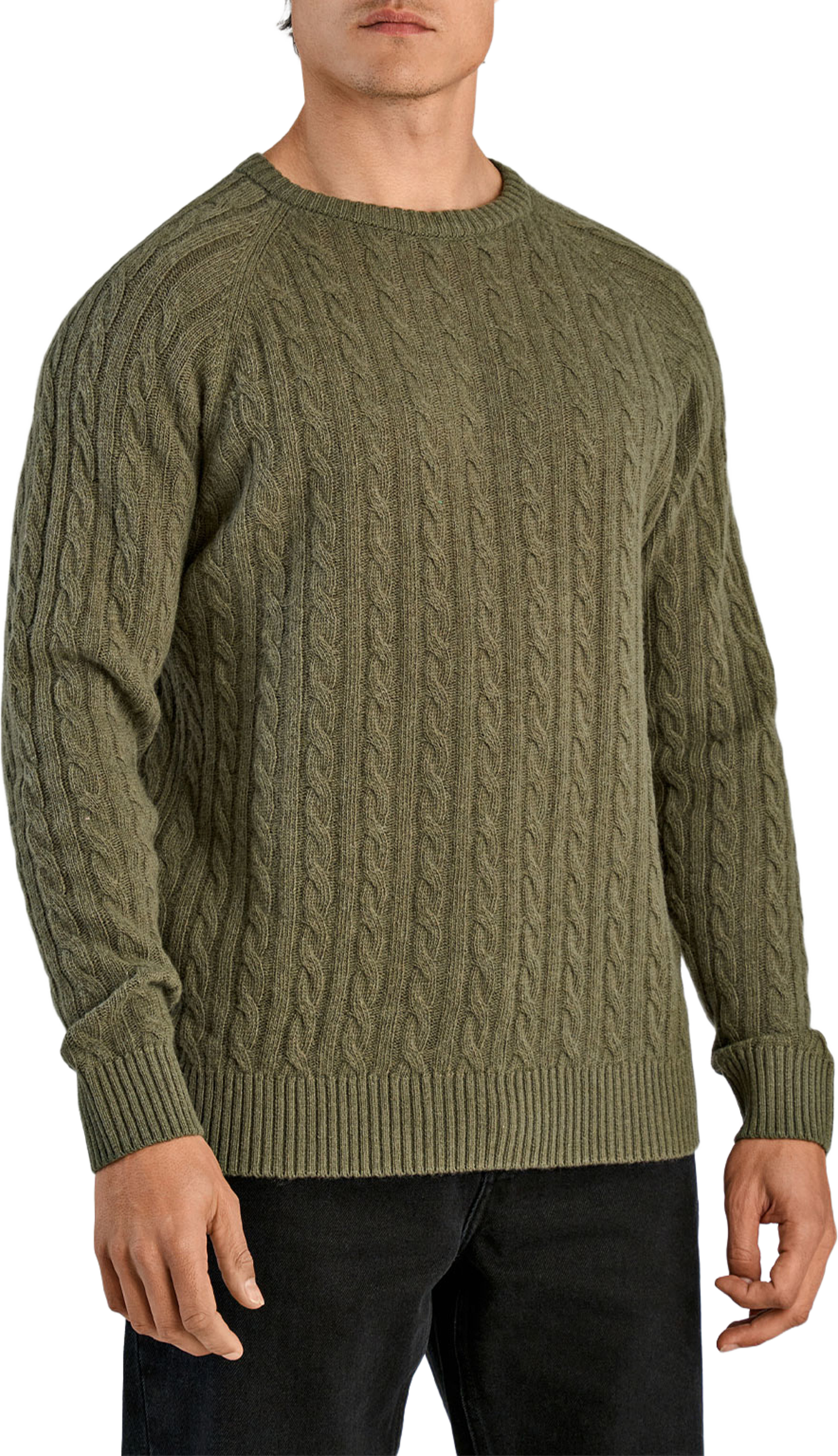 Lindbergh Lambswool raglan Knit, från Lindbergh, i färgen Dusty Army. Klicka för att öppna bilden i stort format