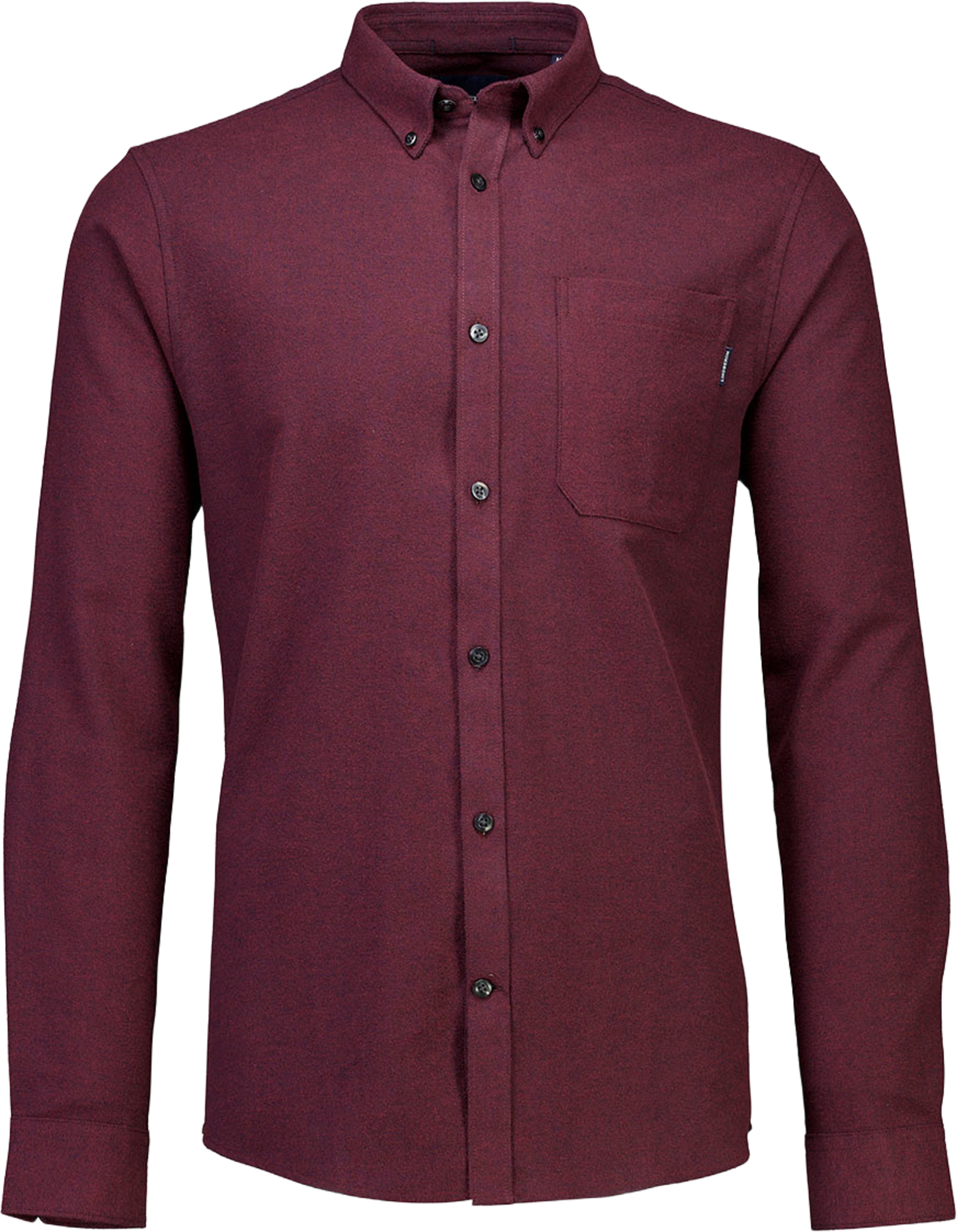 Lindbergh Brushed cotton shirt L/S Shirt L/S, från Lindbergh, i färgen Dk Bordeaux. Klicka för att öppna bilden i stort format