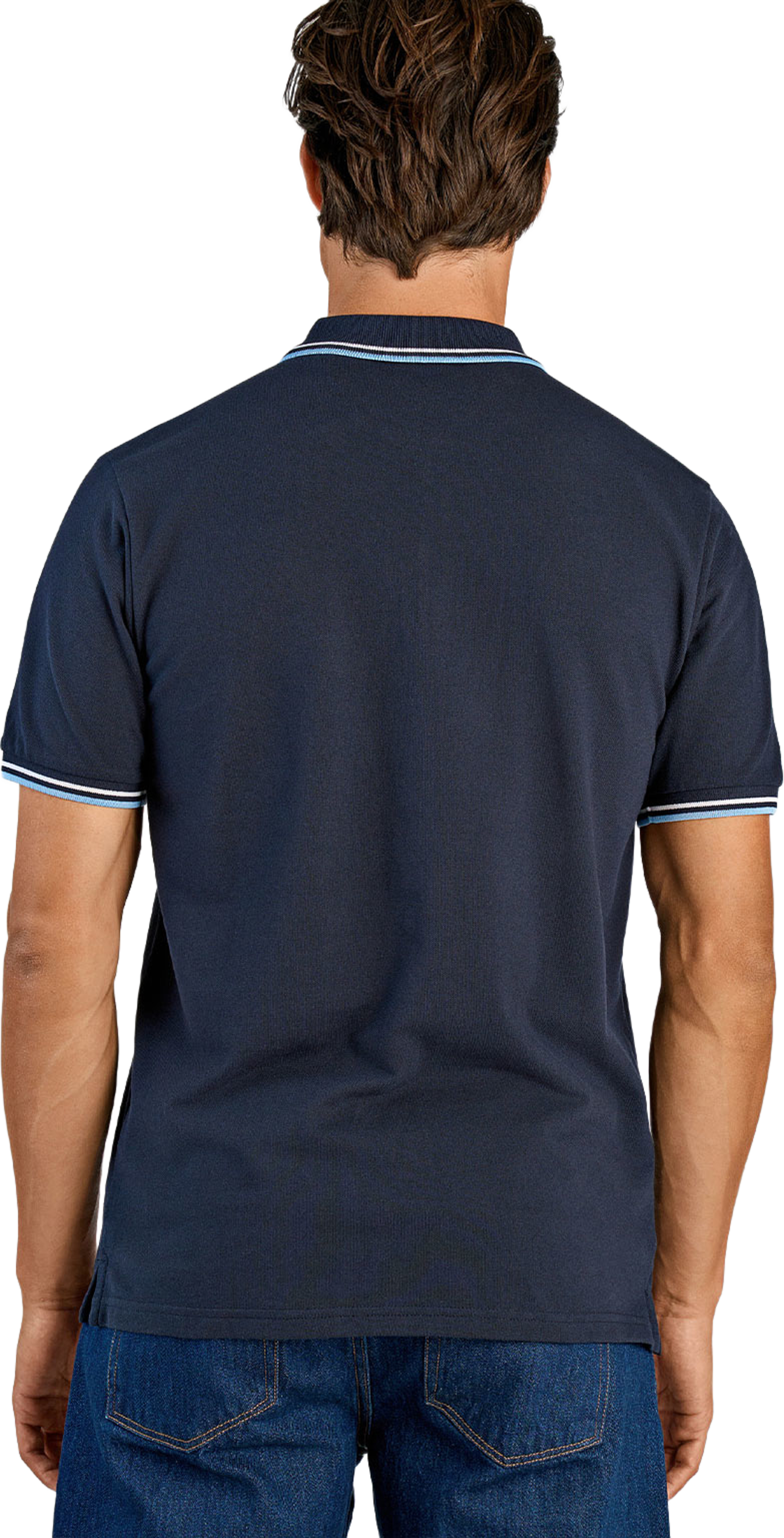 Polo Shirt With Zip, från Lindbergh, i färgen Navy. Klicka för att öppna bilden i stort format