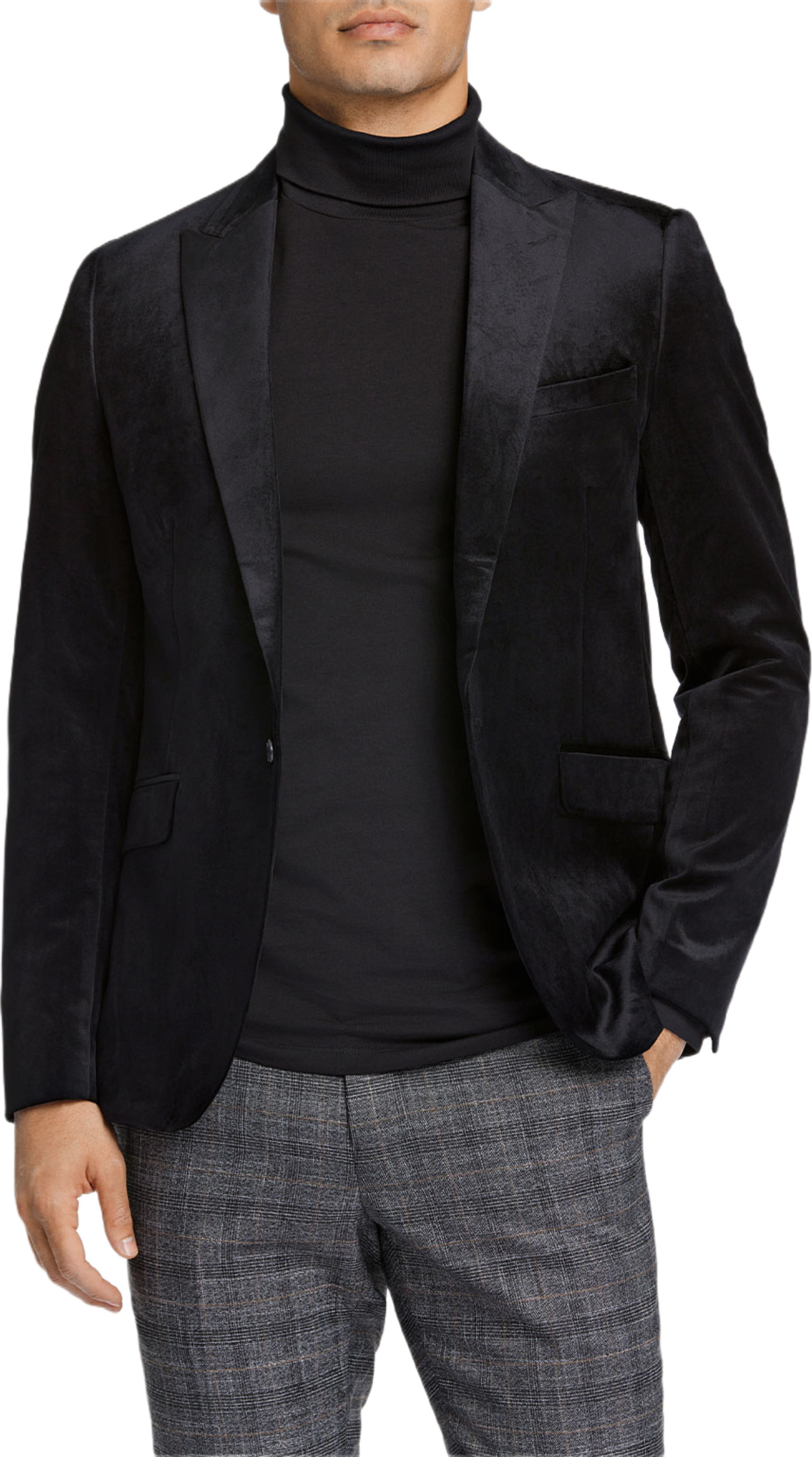 Velvet Blazer, från Lindbergh, i färgen Black. Klicka för att öppna bilden i stort format