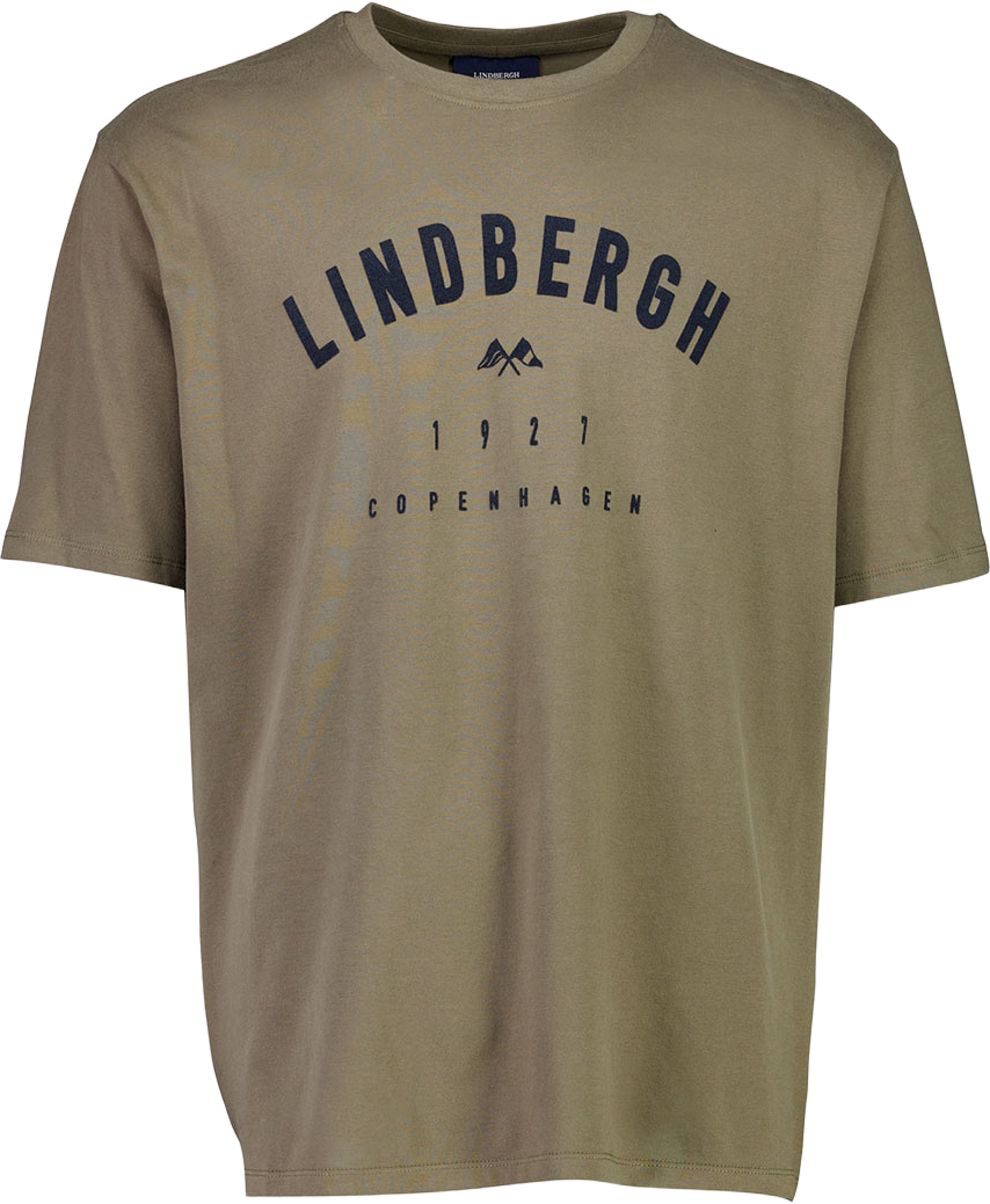 Logo Tee S/S, från Lindbergh, i färgen Dk Dusty Brown. Klicka för att öppna bilden i stort format