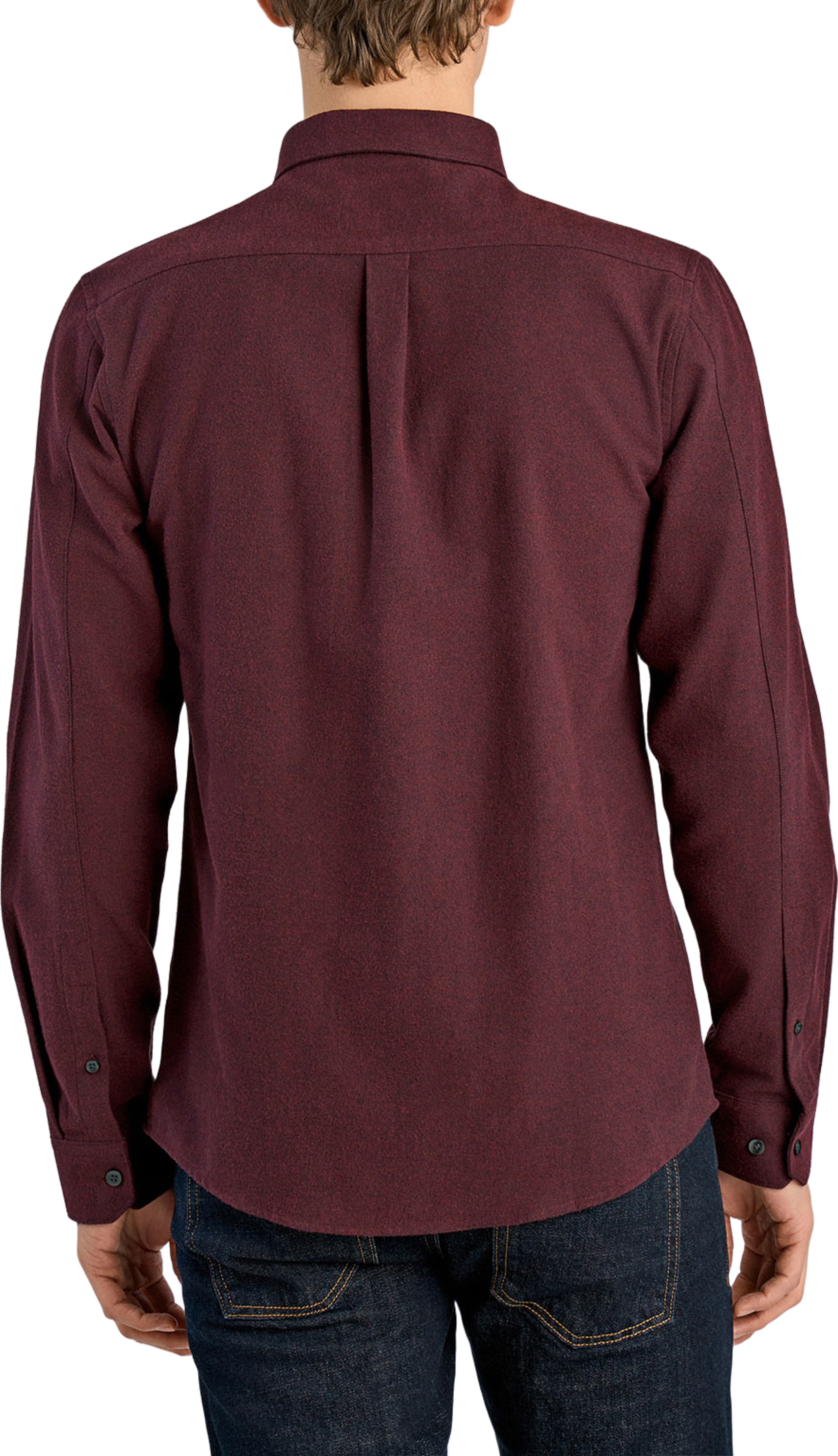 Lindbergh Brushed twill Shirt L/S, från Lindbergh, i färgen Dk Bordeaux. Klicka för att öppna bilden i stort format