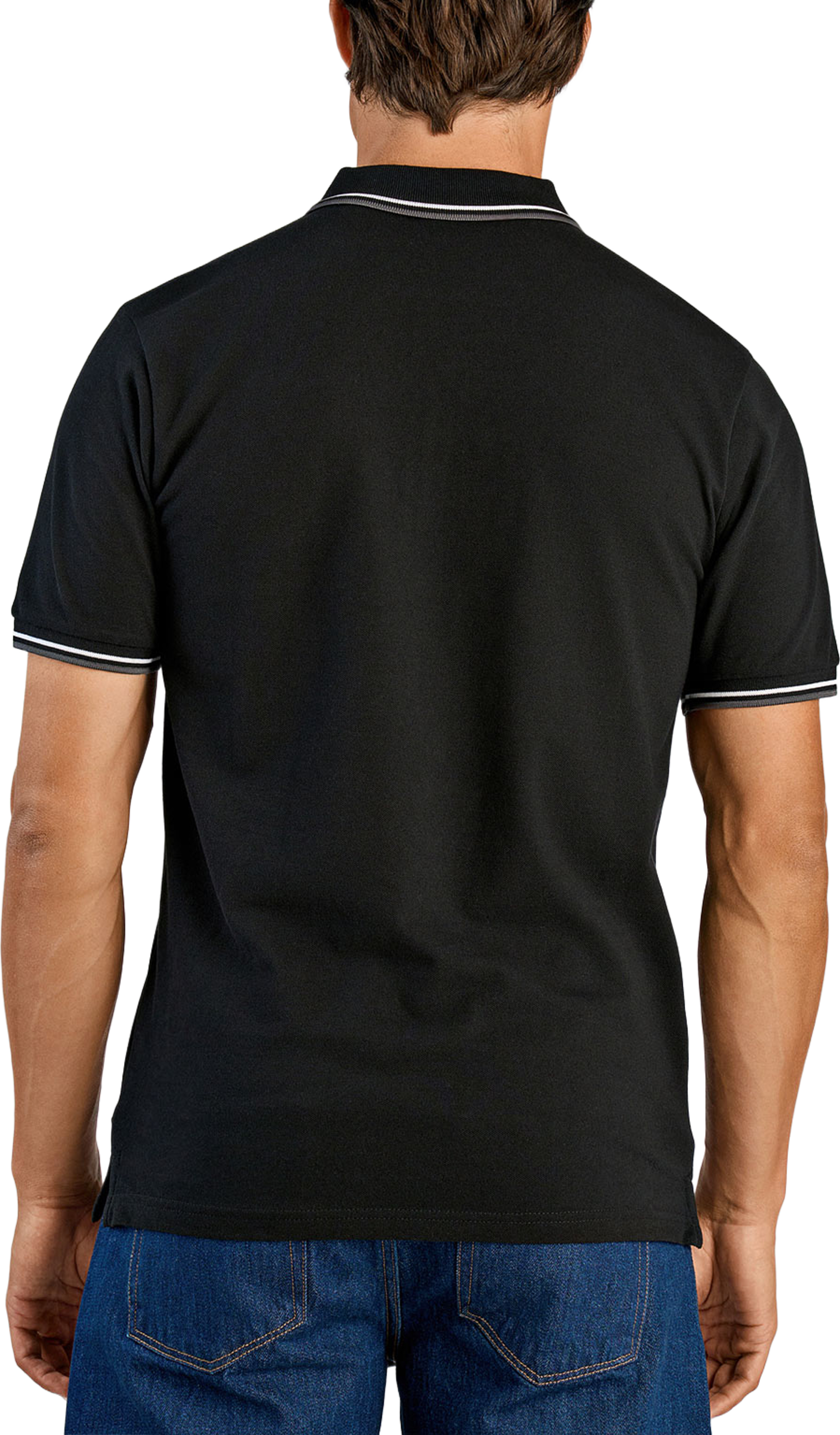 Polo Shirt With Zip, från Lindbergh, i färgen Black. Klicka för att öppna bilden i stort format