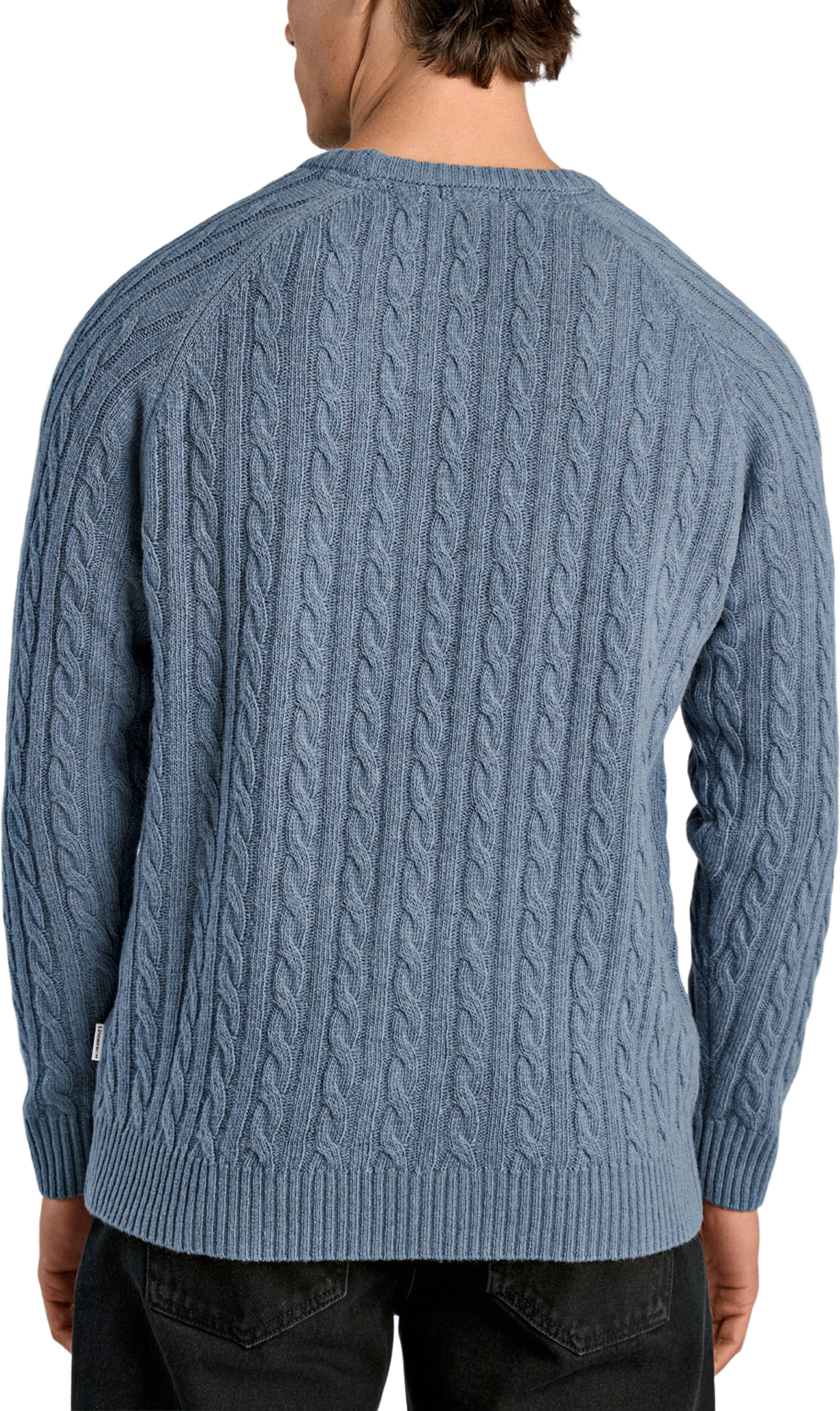 Lindbergh Lambswool raglan Knit, från Lindbergh, i färgen Blue Ice Mel. Klicka för att öppna bilden i stort format