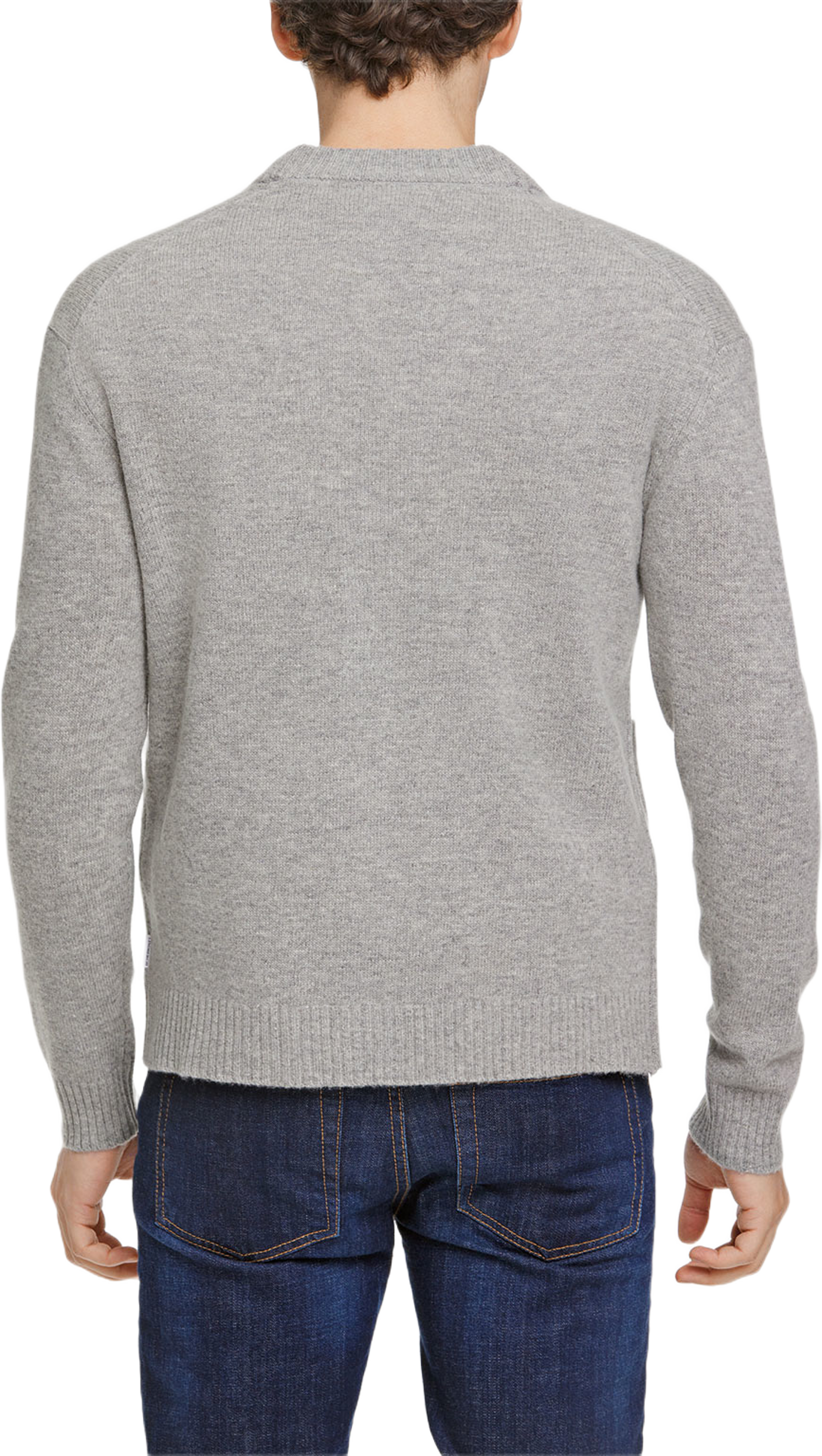 Lindbergh Lambswool button cardigan Knit, från Lindbergh, i färgen Mid Grey Mel. Klicka för att öppna bilden i stort format