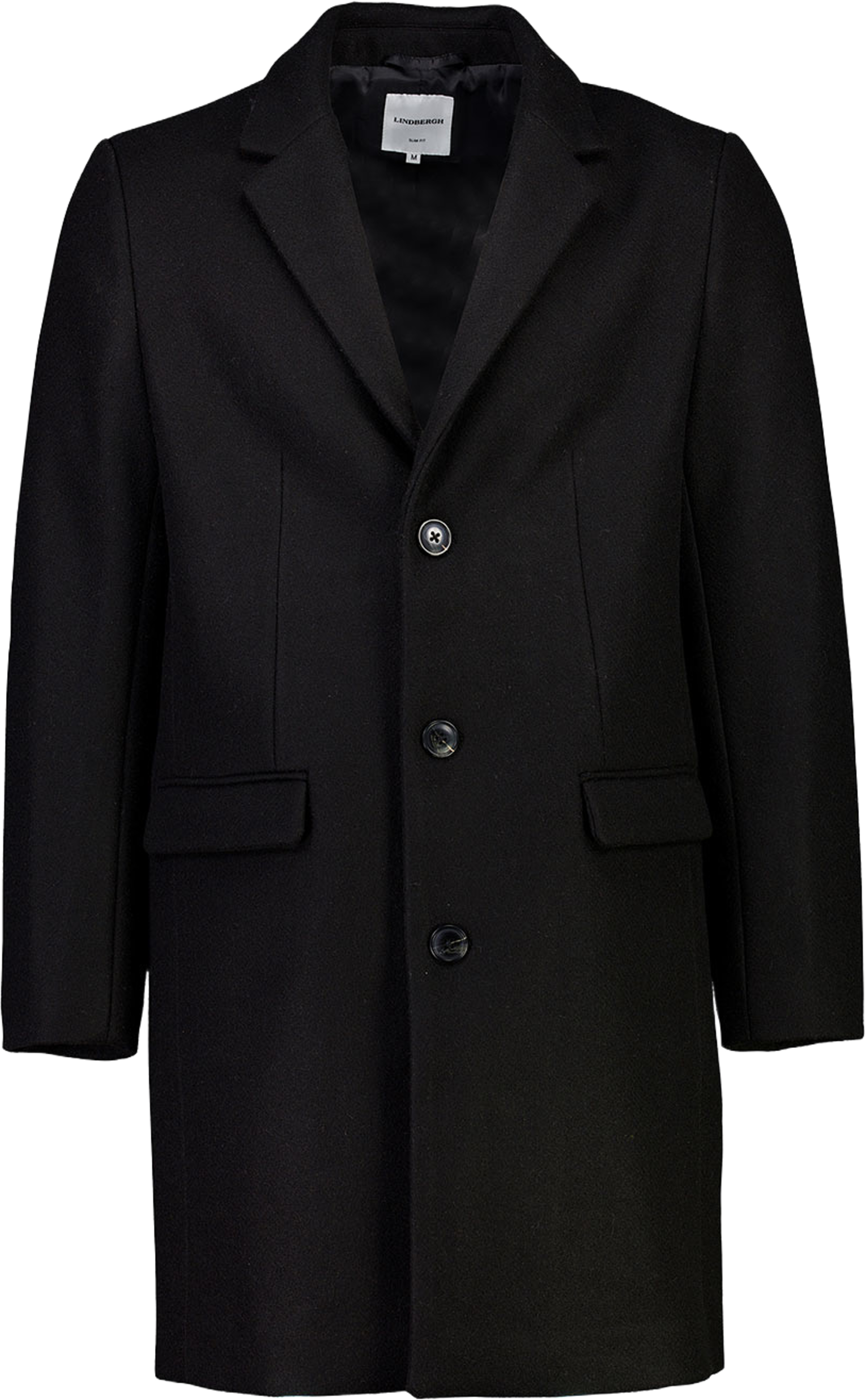 Classic Coat, från Lindbergh, i färgen Black. Klicka för att öppna bilden i stort format