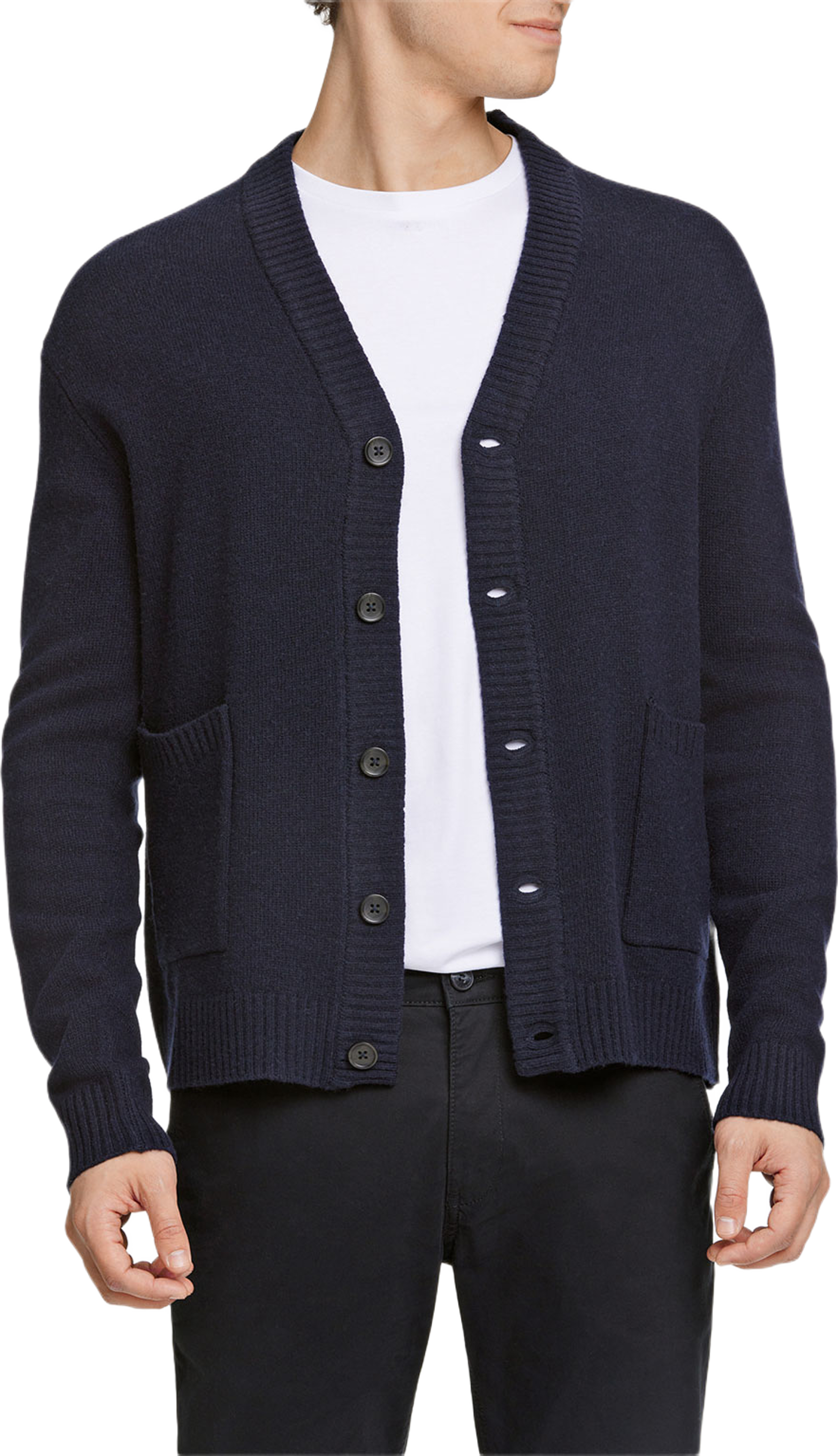 Lindbergh Lambswool button cardigan Knit, från Lindbergh, i färgen Navy. Klicka för att öppna bilden i stort format