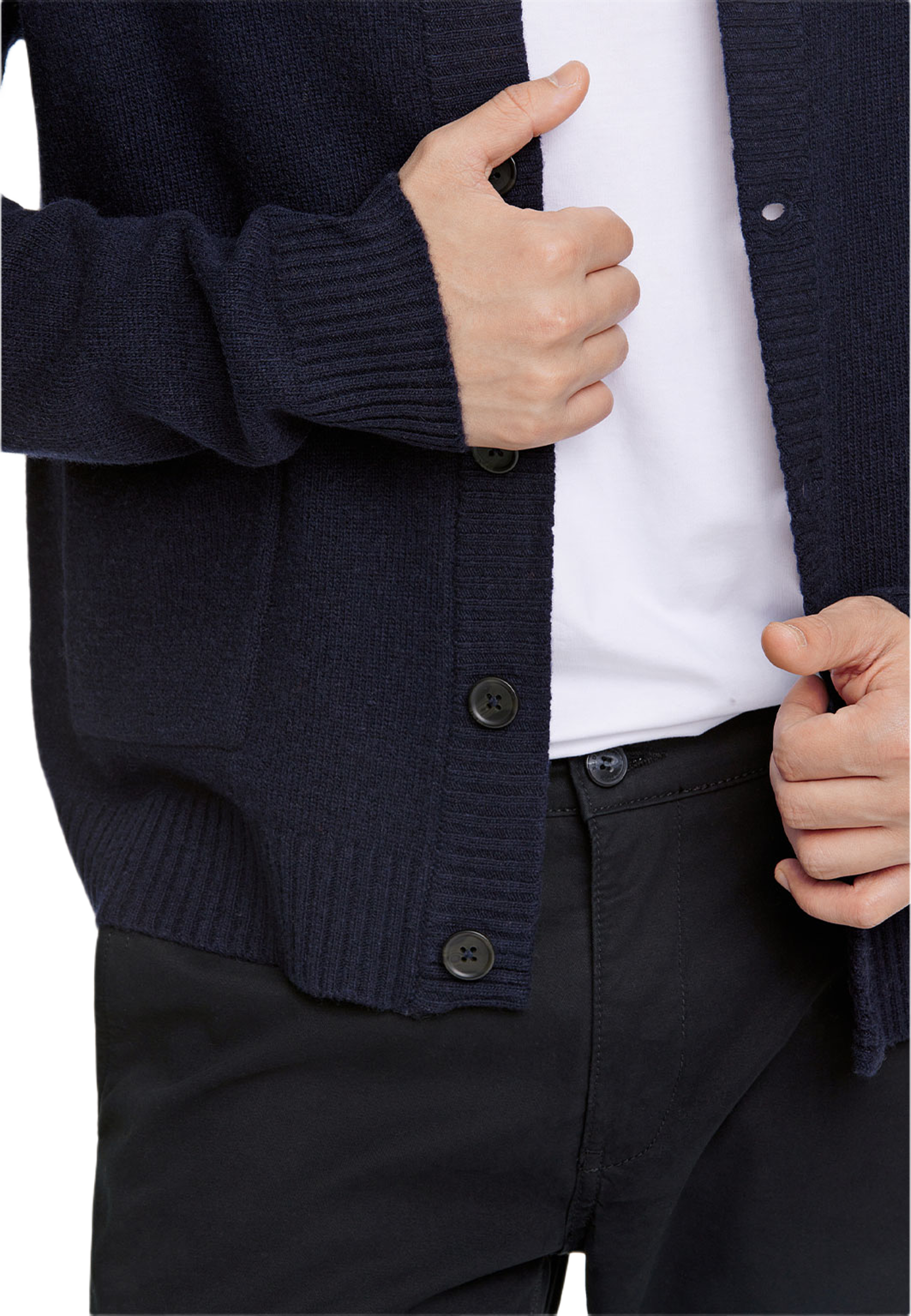 Lindbergh Lambswool button cardigan Knit, från Lindbergh, i färgen Navy. Klicka för att öppna bilden i stort format