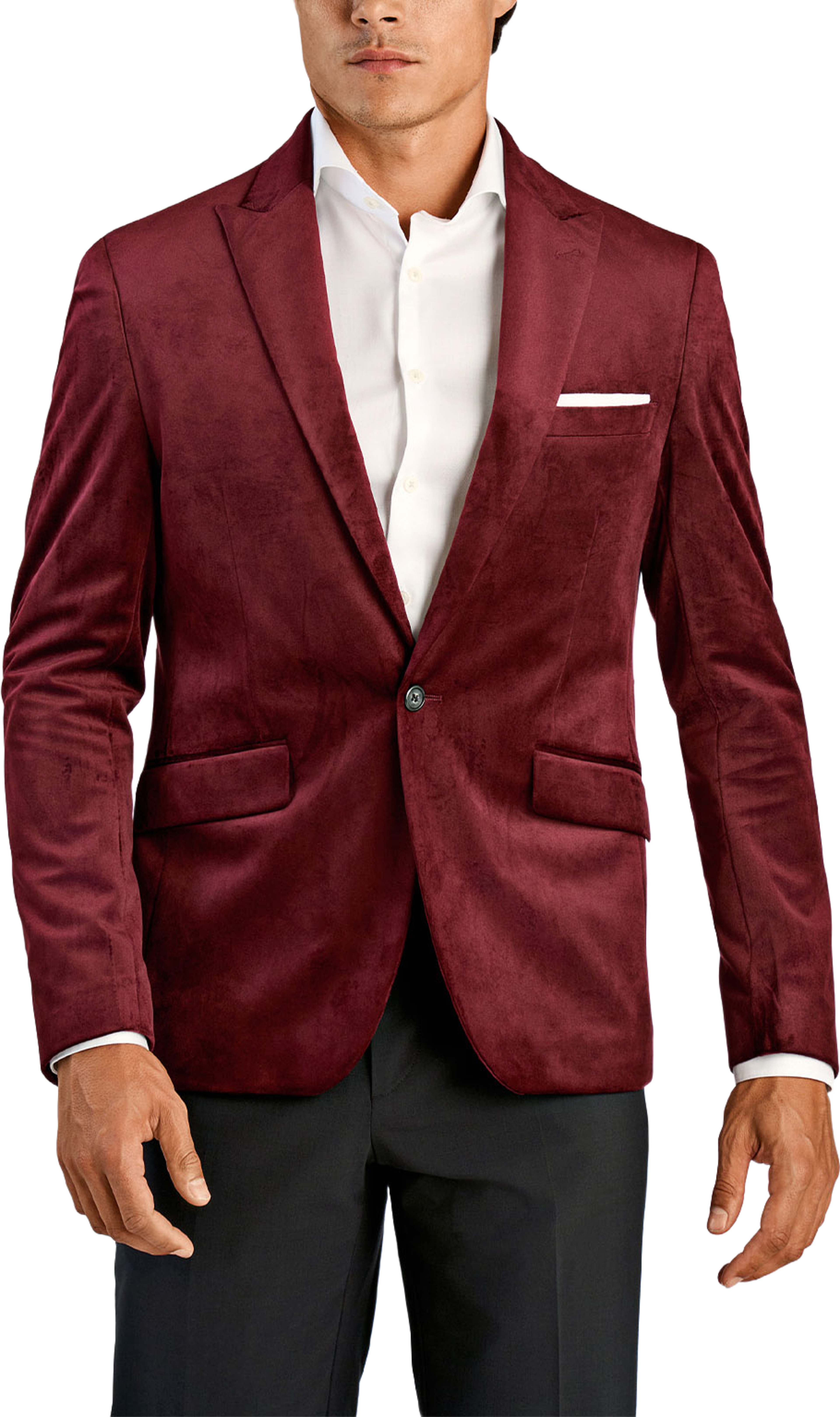 Velvet Blazer, från Lindbergh, i färgen Burgundy. Klicka för att öppna bilden i stort format