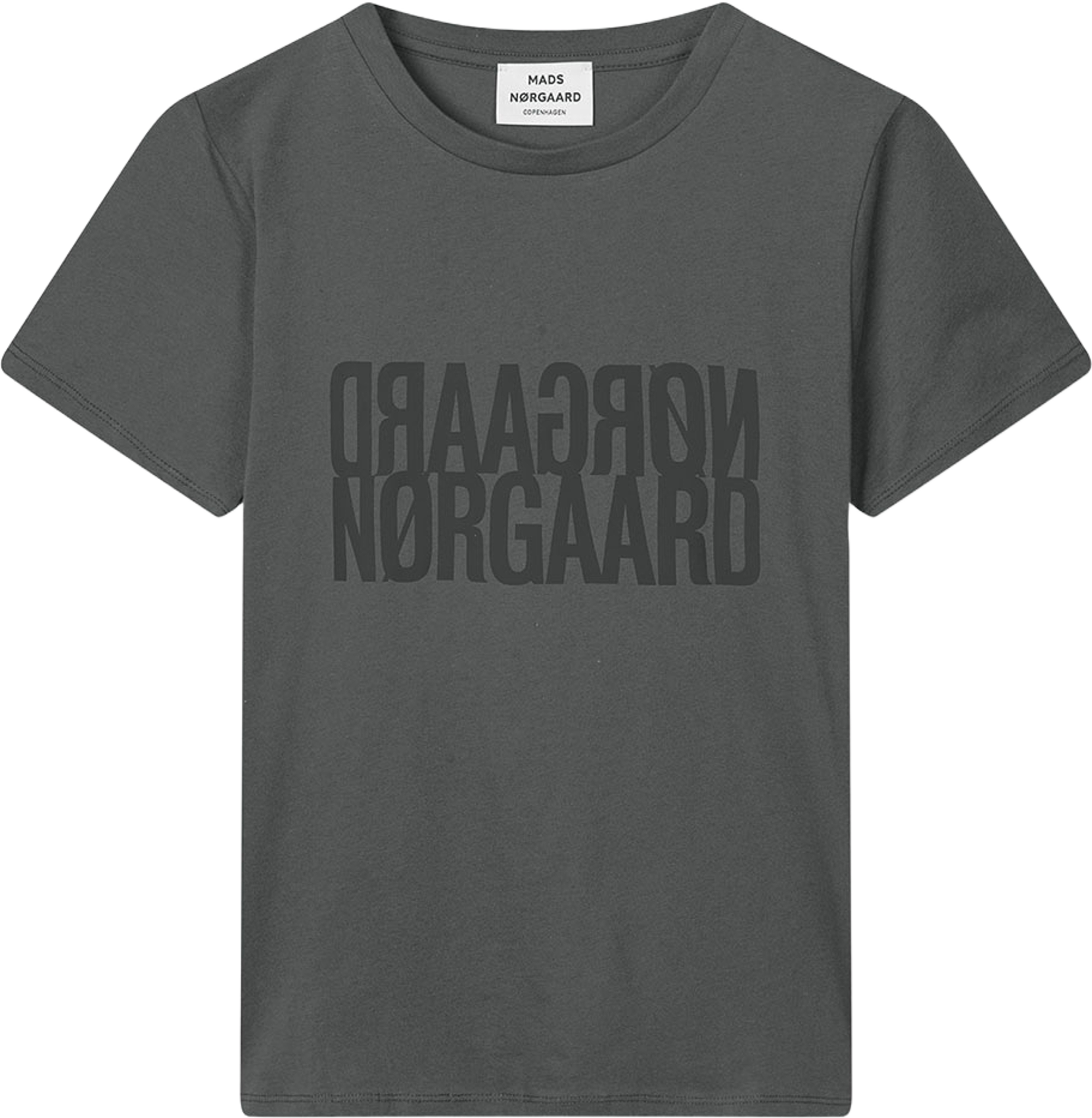 Single Cotton Trenda P Tee, från Mads Nørgaard, i färgen Asphalt. Klicka för att öppna bilden i stort format