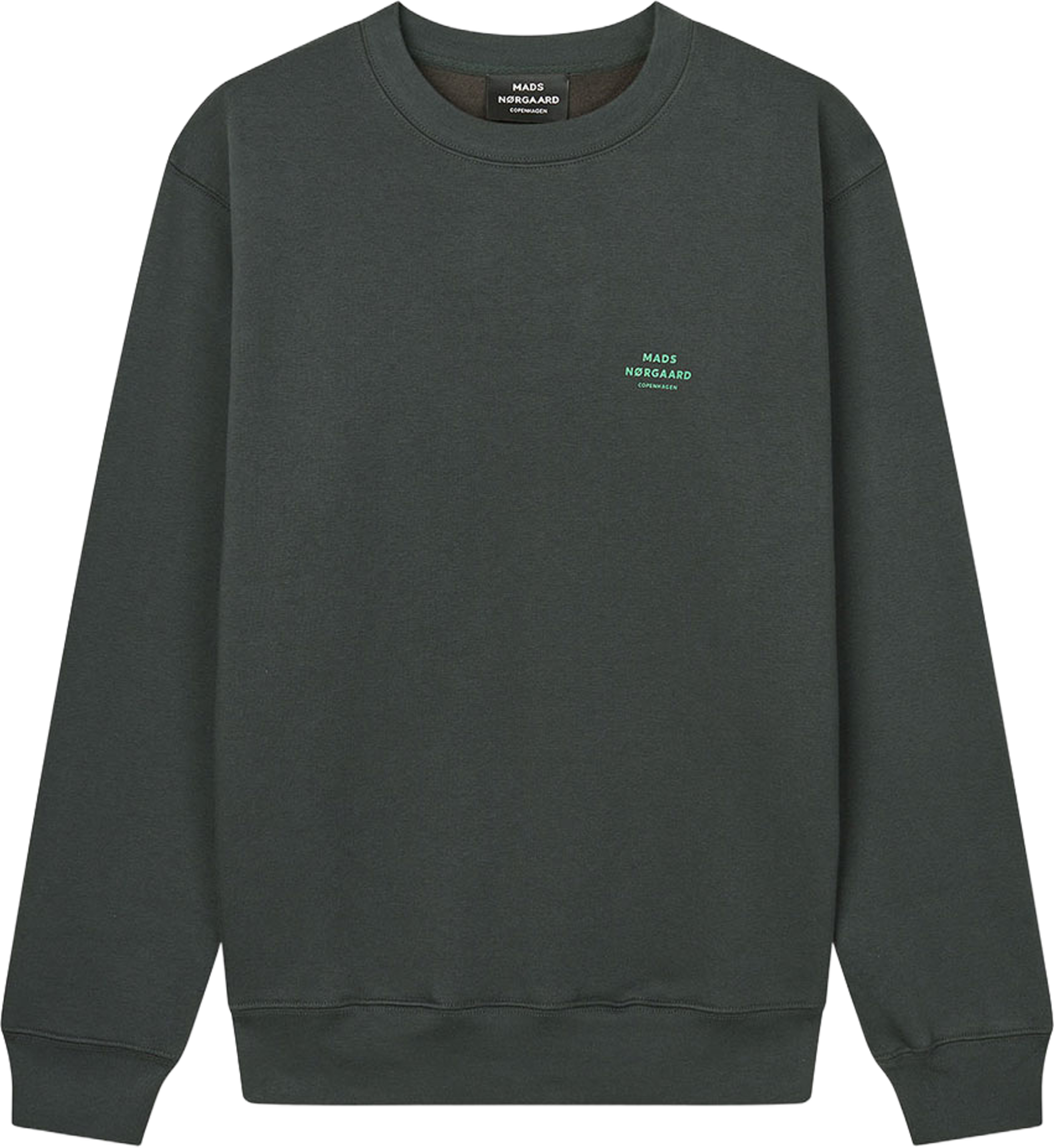 Standard Crew Logo Sweat, från Mads Nørgaard, i färgen Woodland Gray. Klicka för att öppna bilden i stort format