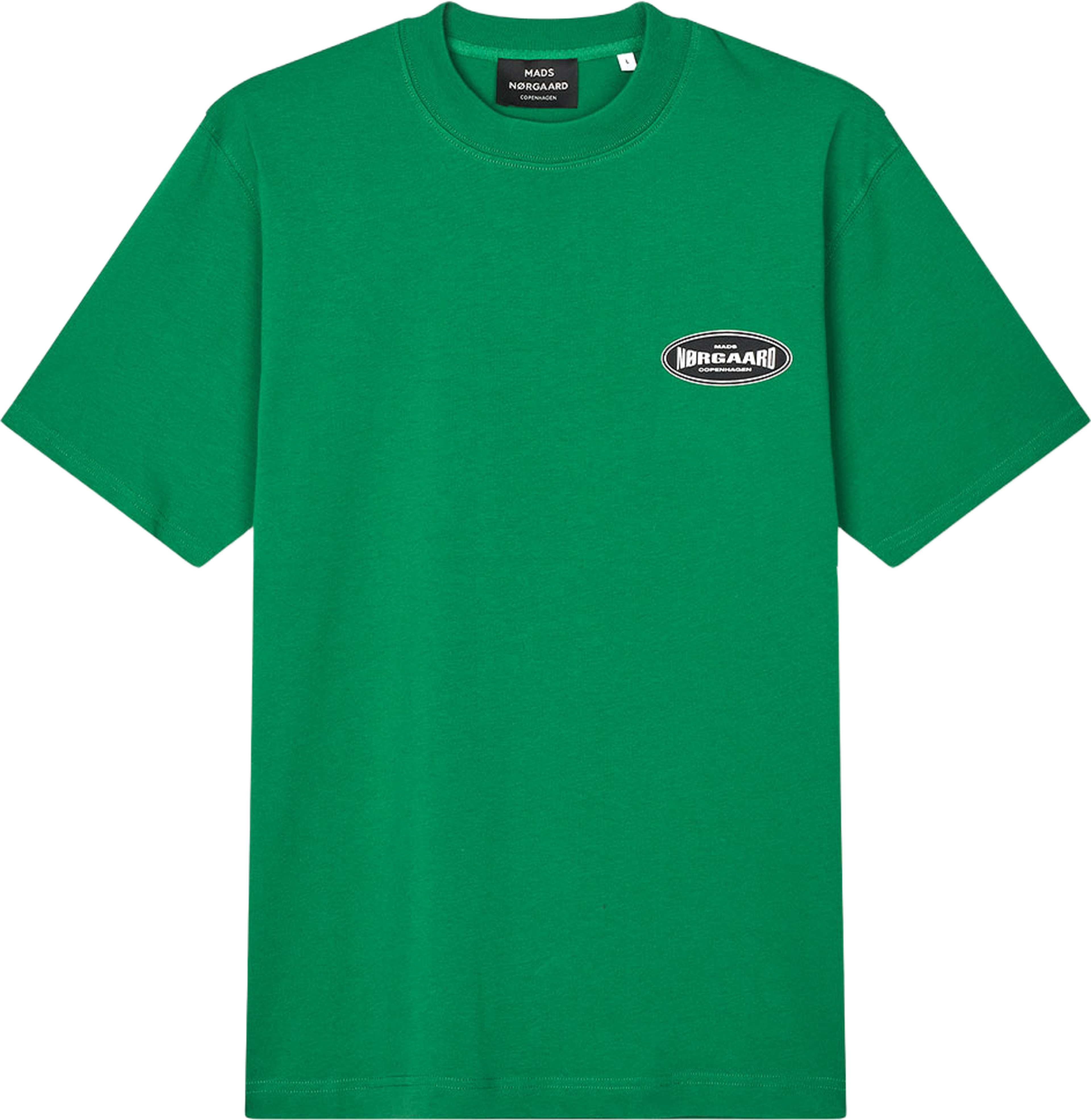 Cotton Jersey Big Logo Frode Tee, från Mads Nørgaard, i färgen Verdant Green. Klicka för att öppna bilden i stort format