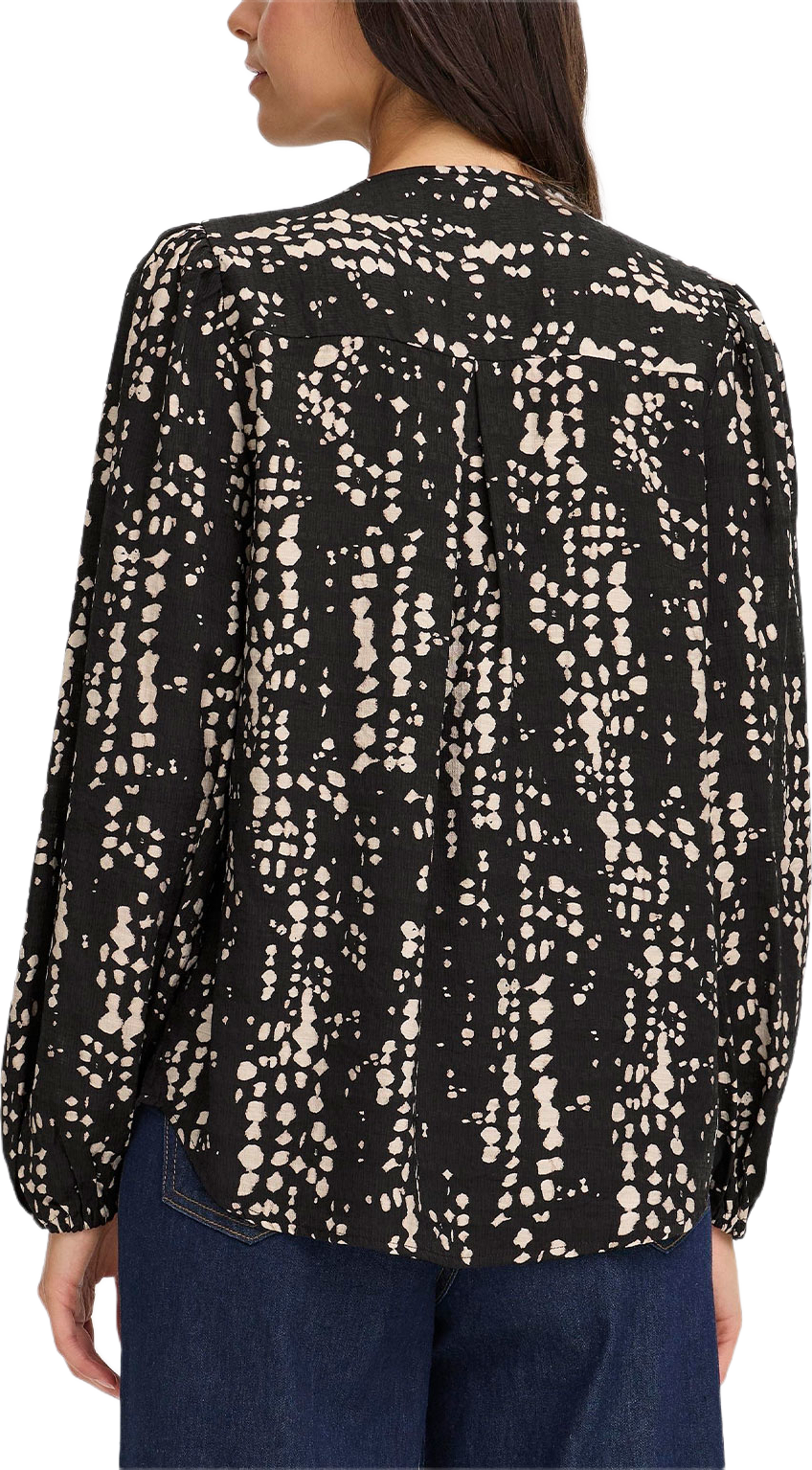 Frariana Blouse, från Fransa, i färgen Black Driz Drop.