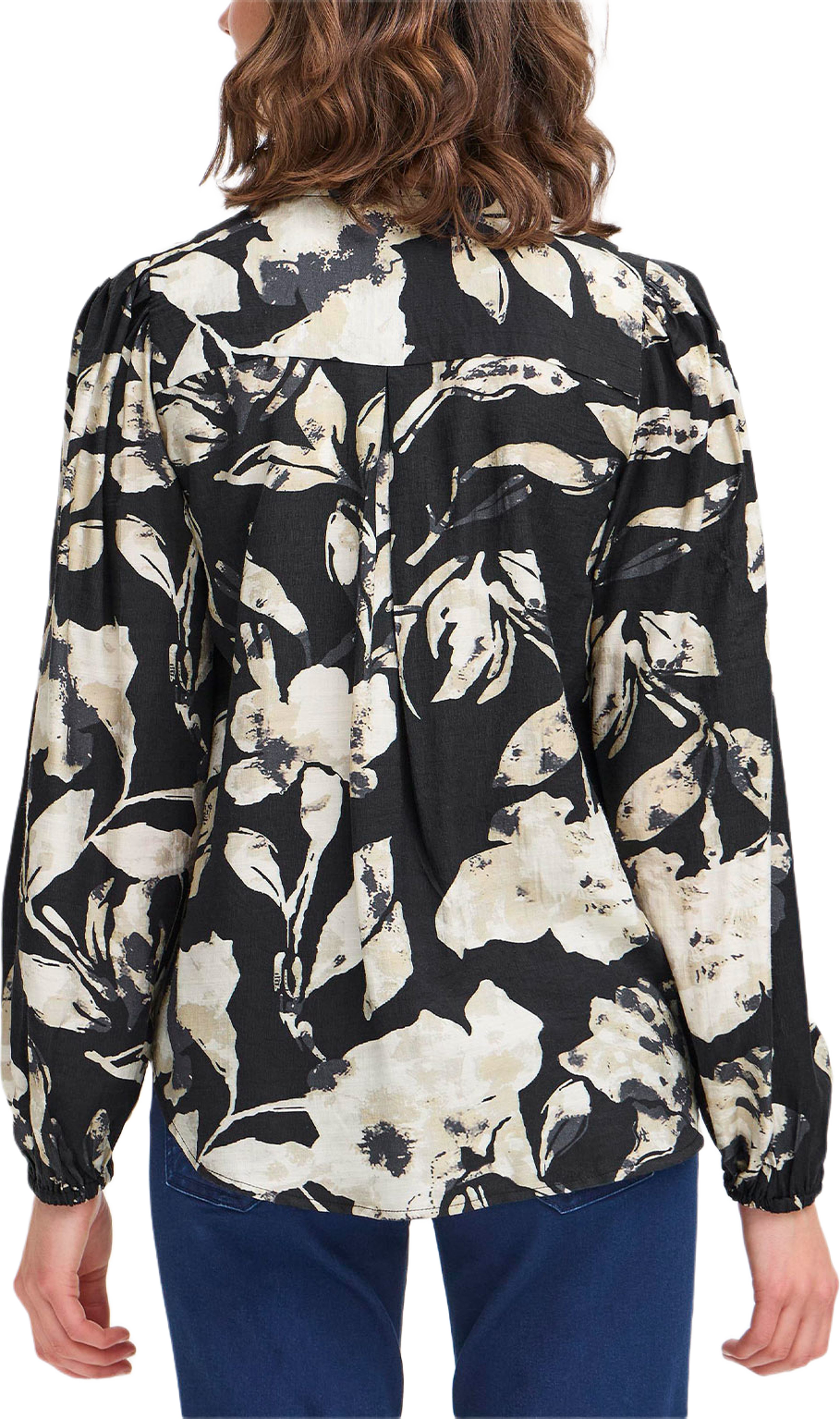 Frariana Blouse, från Fransa, i färgen Dis Floral Black.