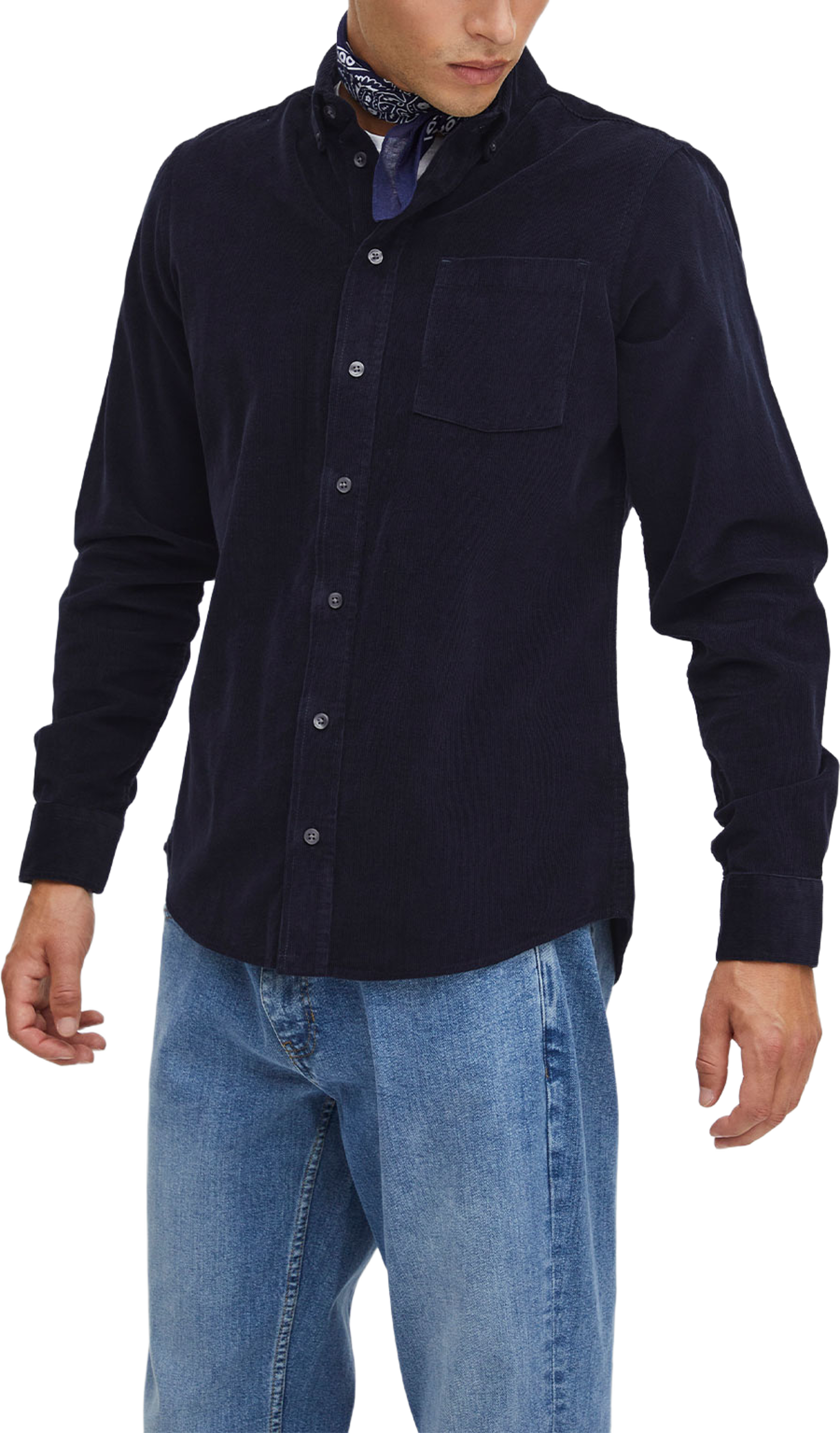 Cfanto Baby Cord Shirt, från Casual Friday, i färgen Dark Navy.