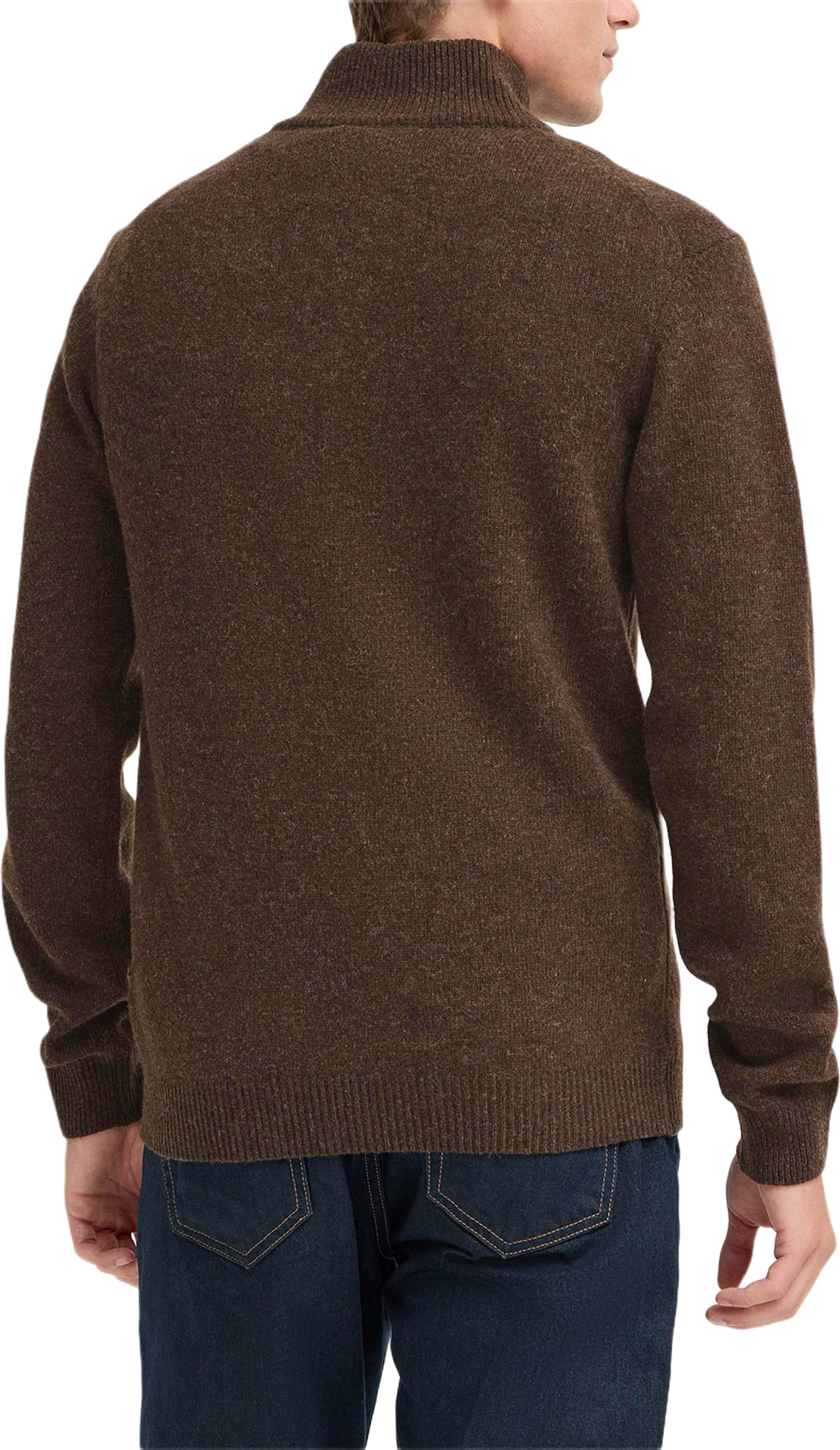 Cfkarl Halfzip Lambswool Knit sweater, från Casual Friday, i färgen Demitasse Melange. Klicka för att öppna bilden i stort format