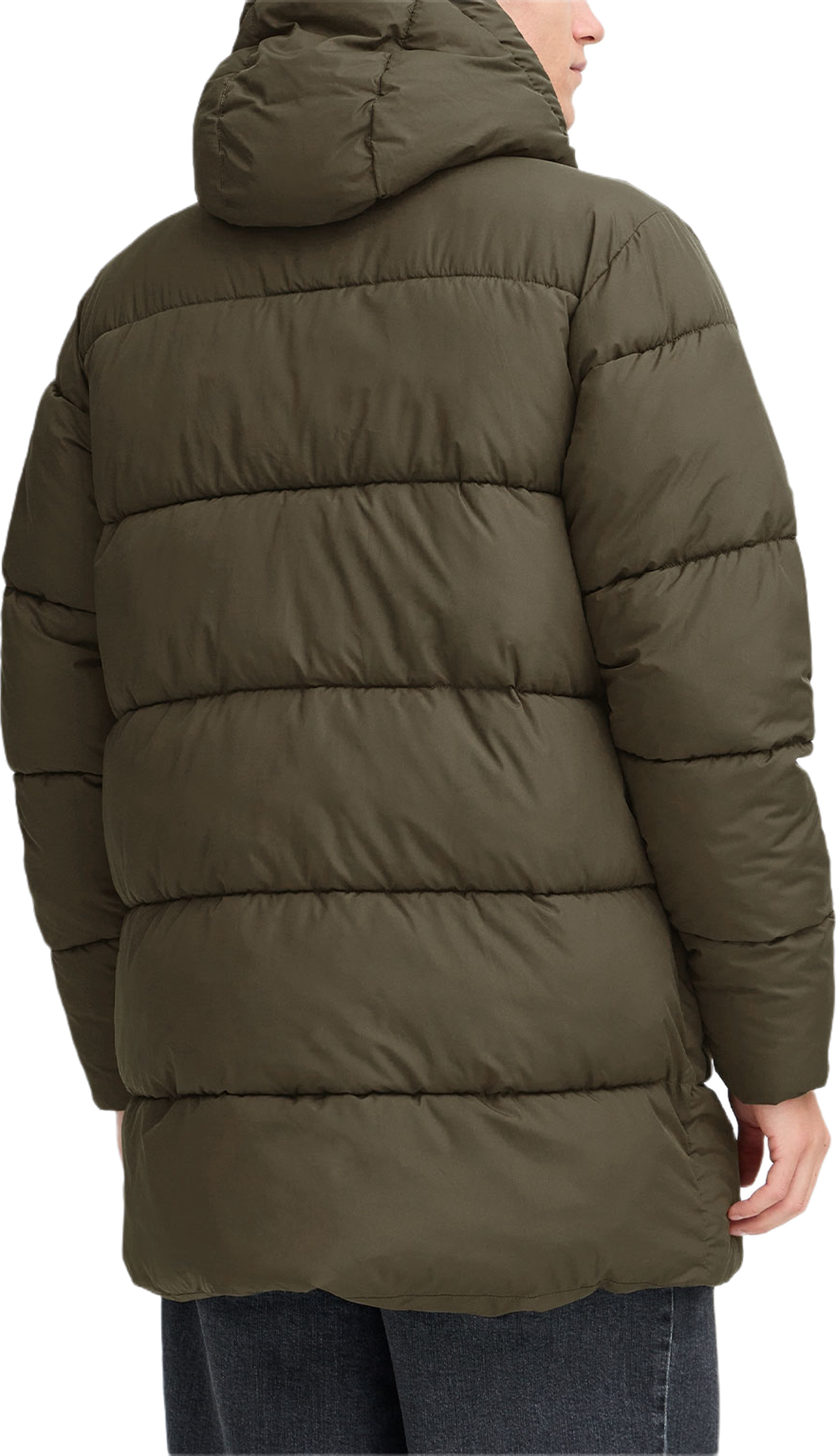 Cfnewton Puffer Jacket Long, från Casual Friday, i färgen Black Olive.