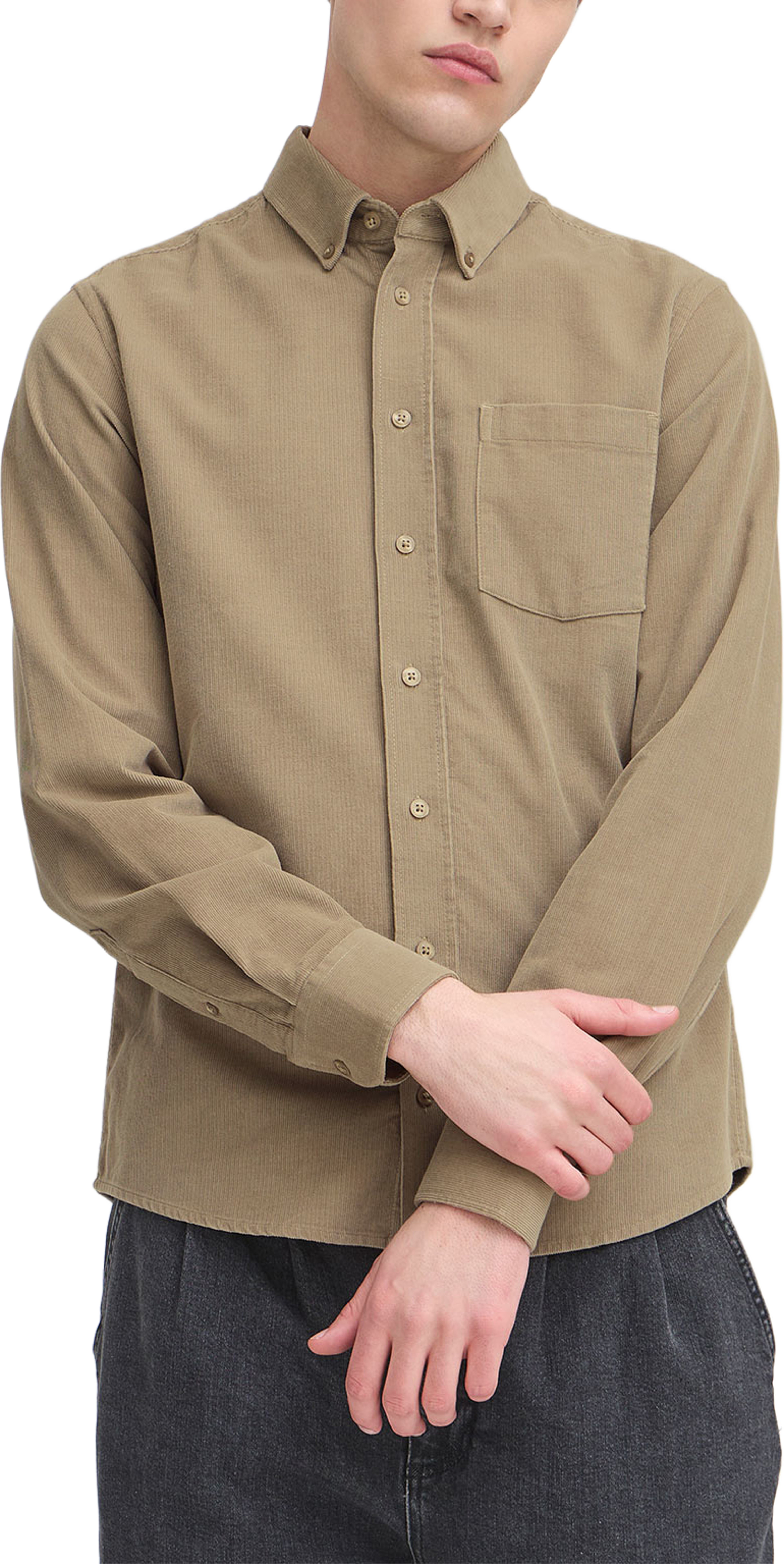 Cfanto Baby Cord Shirt, från Casual Friday, i färgen Roasted Cashew.
