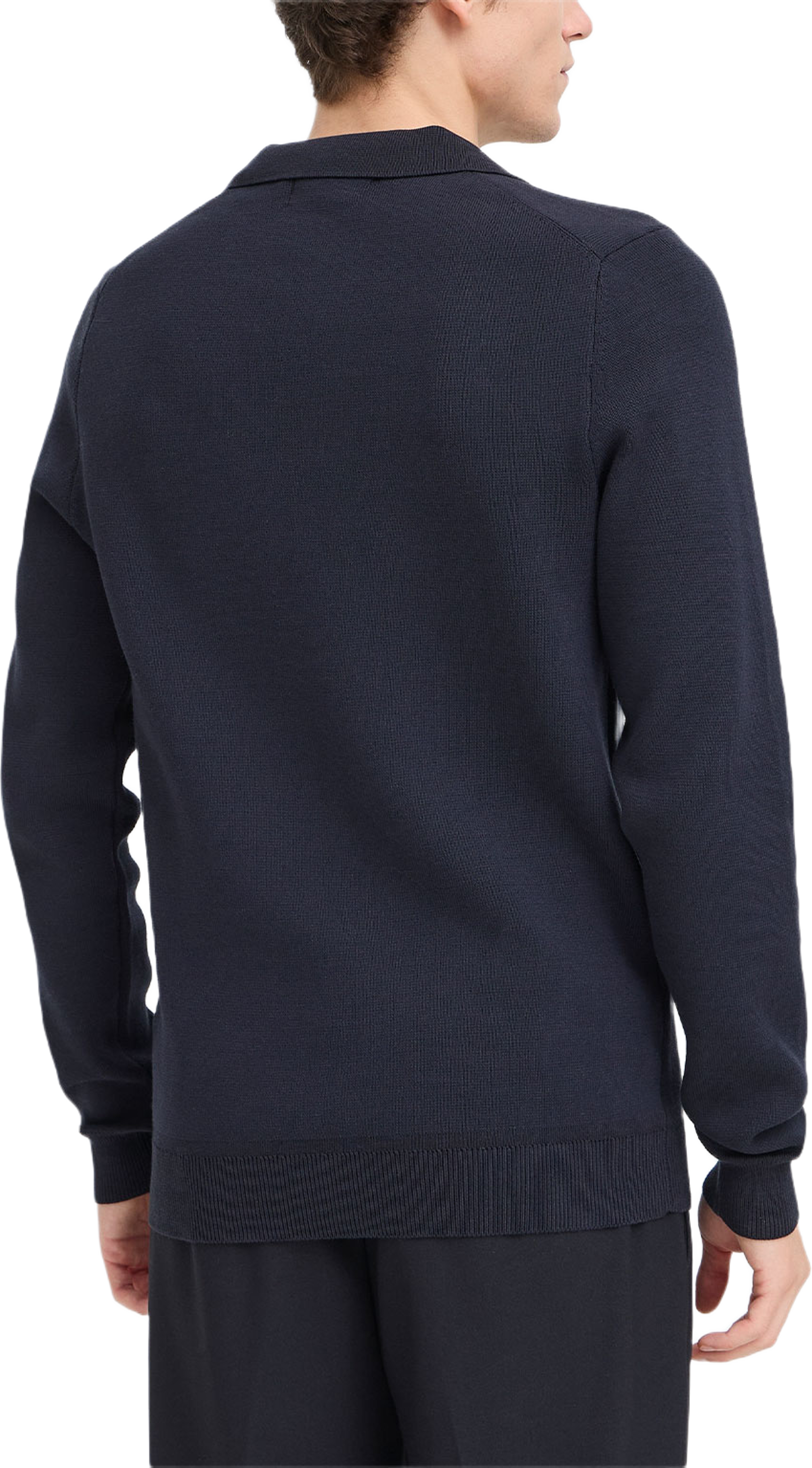 Cfdahl Milano Polo Knit sweater, från Casual Friday, i färgen Dark Navy. Klicka för att öppna bilden i stort format