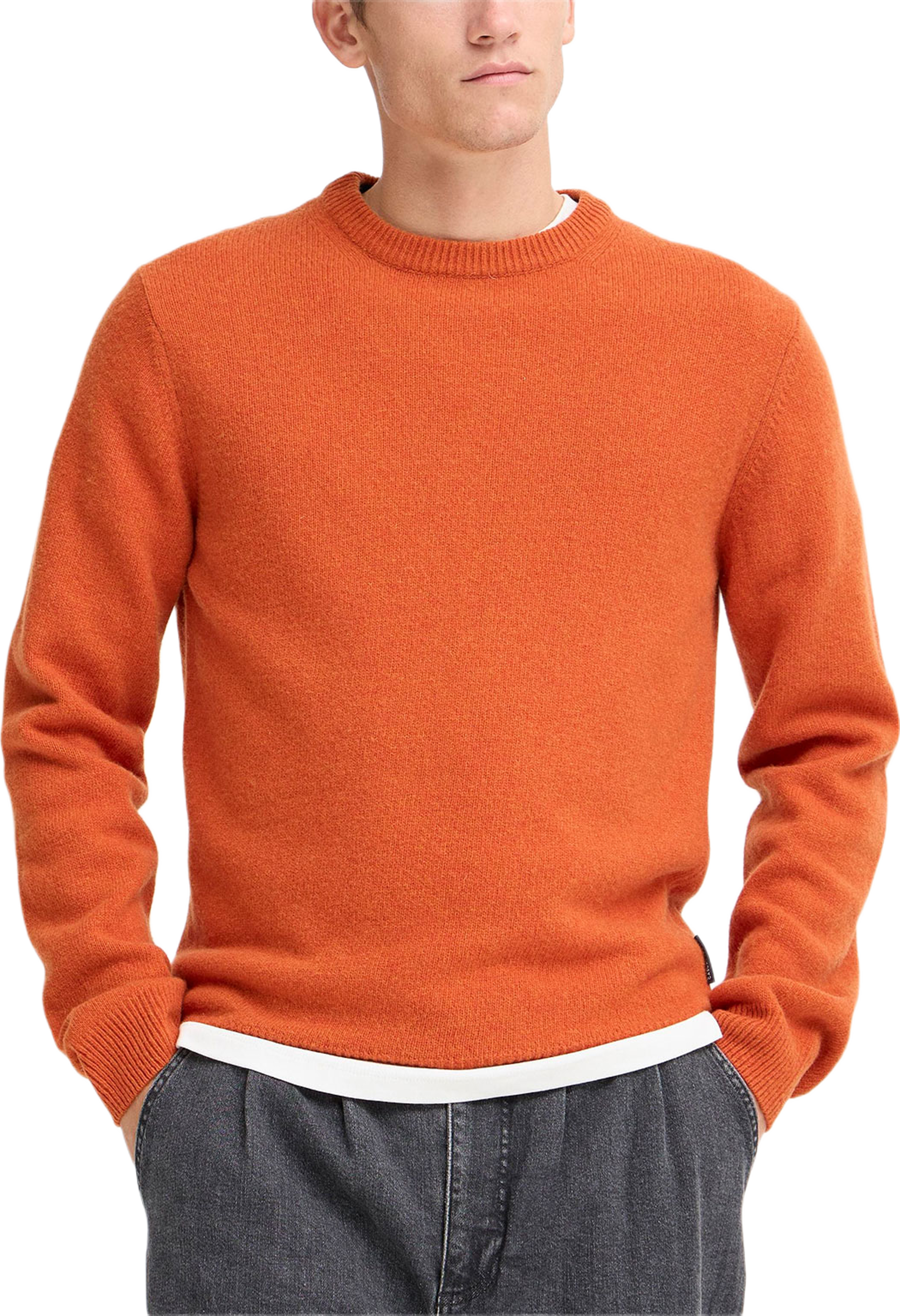 Cfkarl Lambswool Crew Neck Pullover, från Casual Friday, i färgen Burnt Ochre. Klicka för att öppna bilden i stort format