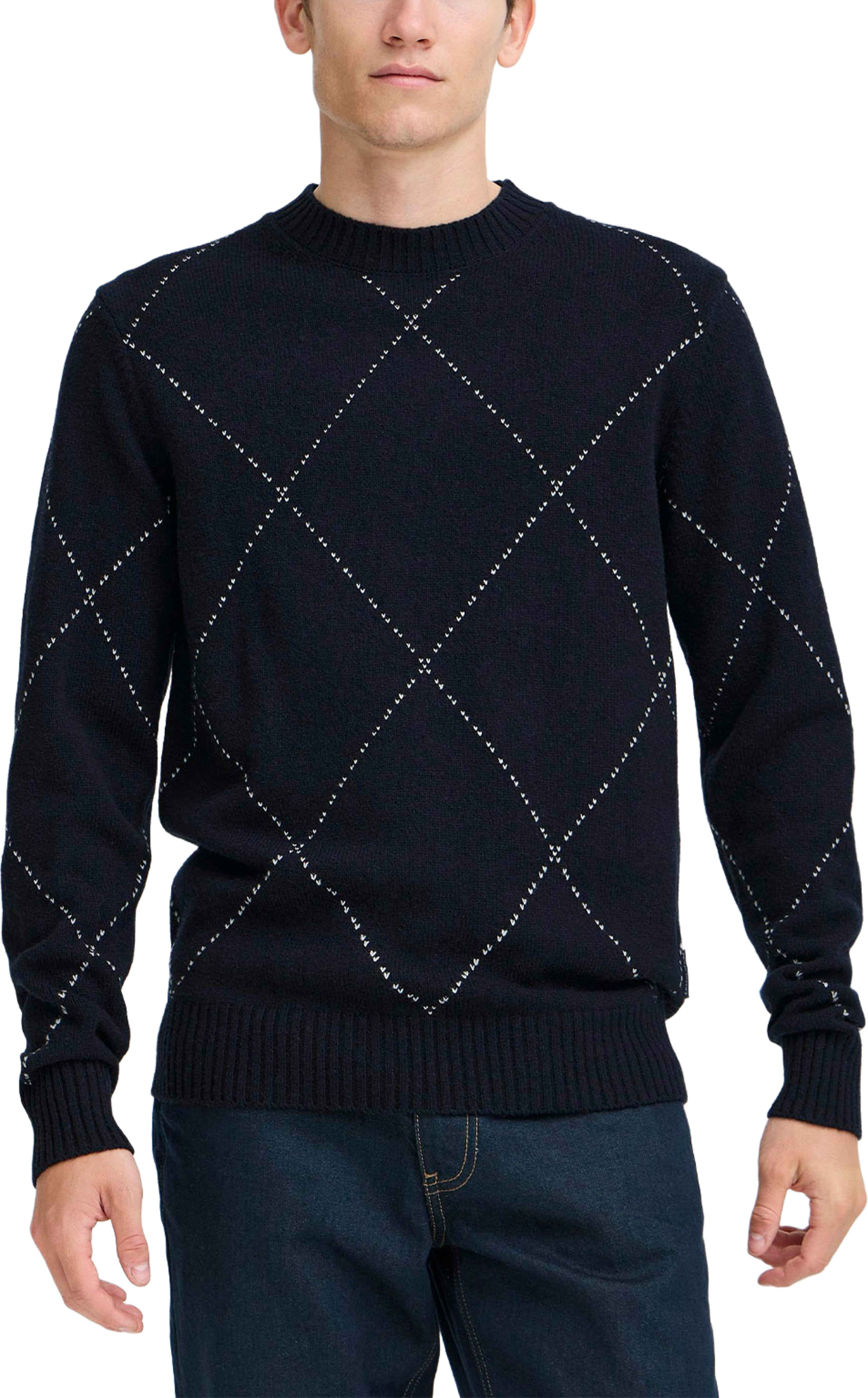 Cffunck Lambswool Knit sweater, från Casual Friday, i färgen Dark Navy.