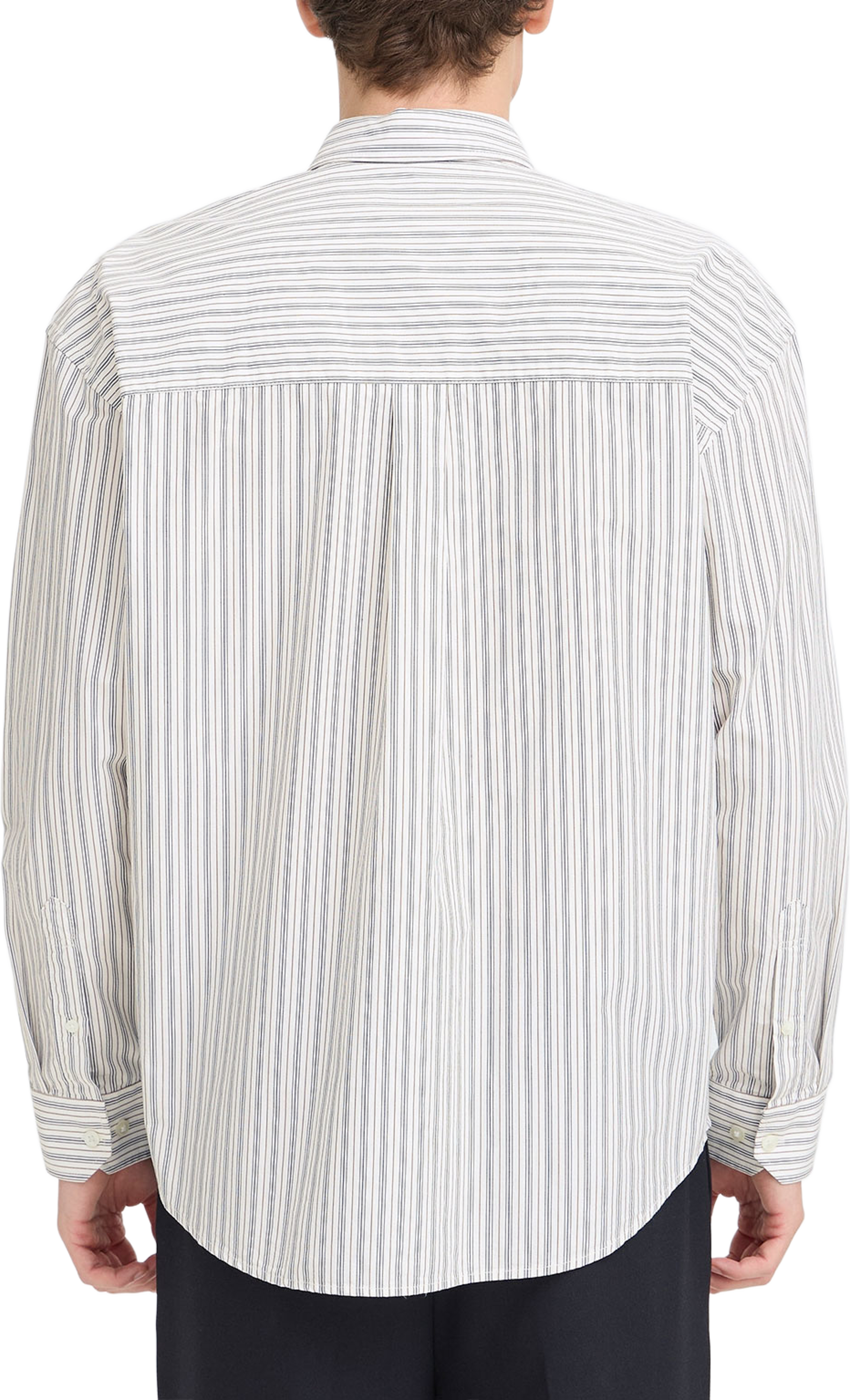 KNUD Thin Striped Shirt, från Casual Friday, i färgen Black Iris. Klicka för att öppna bilden i stort format