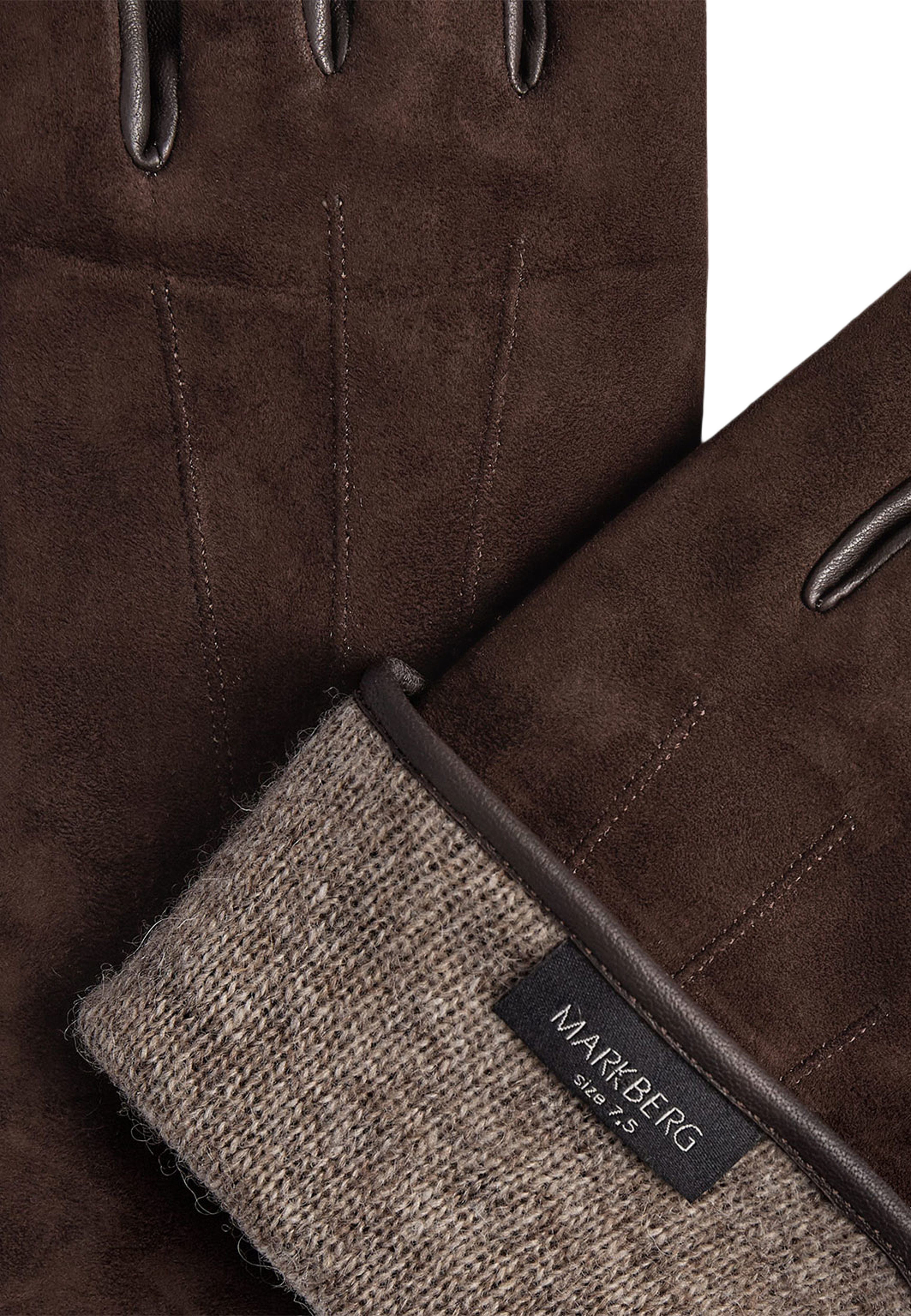 CariannaMBG Glove Suede Gloves, från Markberg, i färgen Dark Brown. Klicka för att öppna bilden i stort format