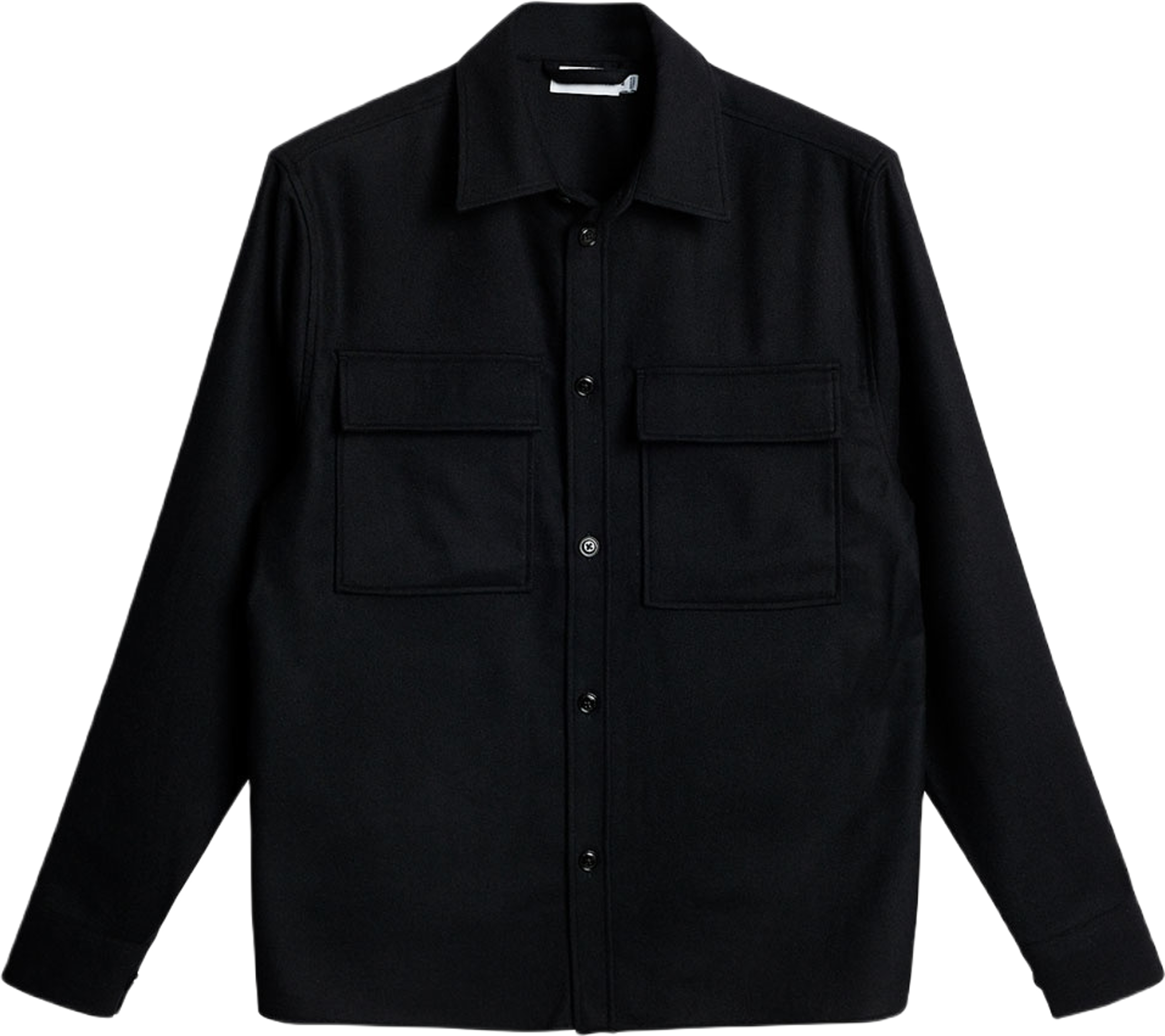 Flat Wool Overshirt, från J.Lindeberg, i färgen Black.