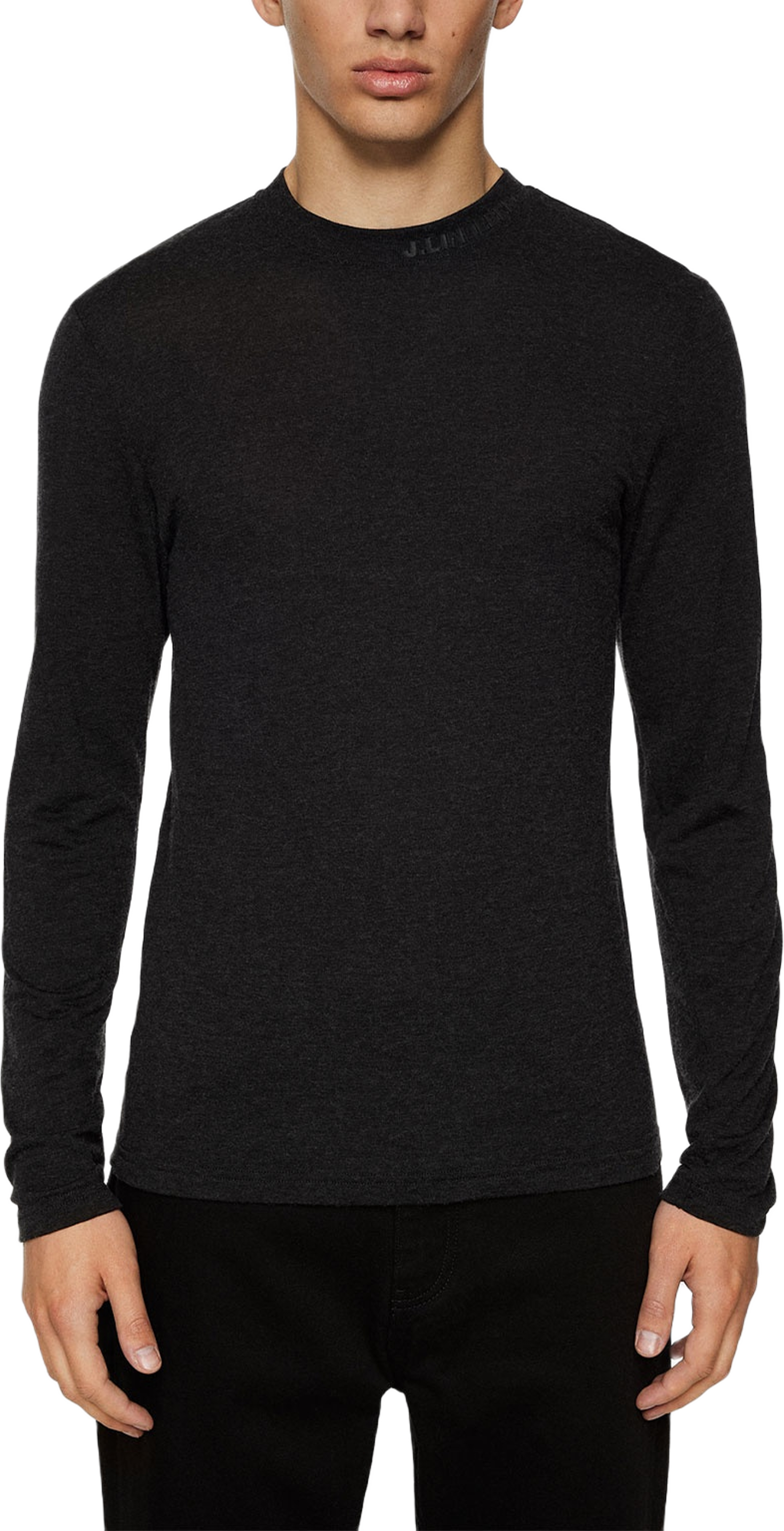 Arnie Mock Neck Longsleeve, från J.Lindeberg, i färgen Dark Grey Melange.