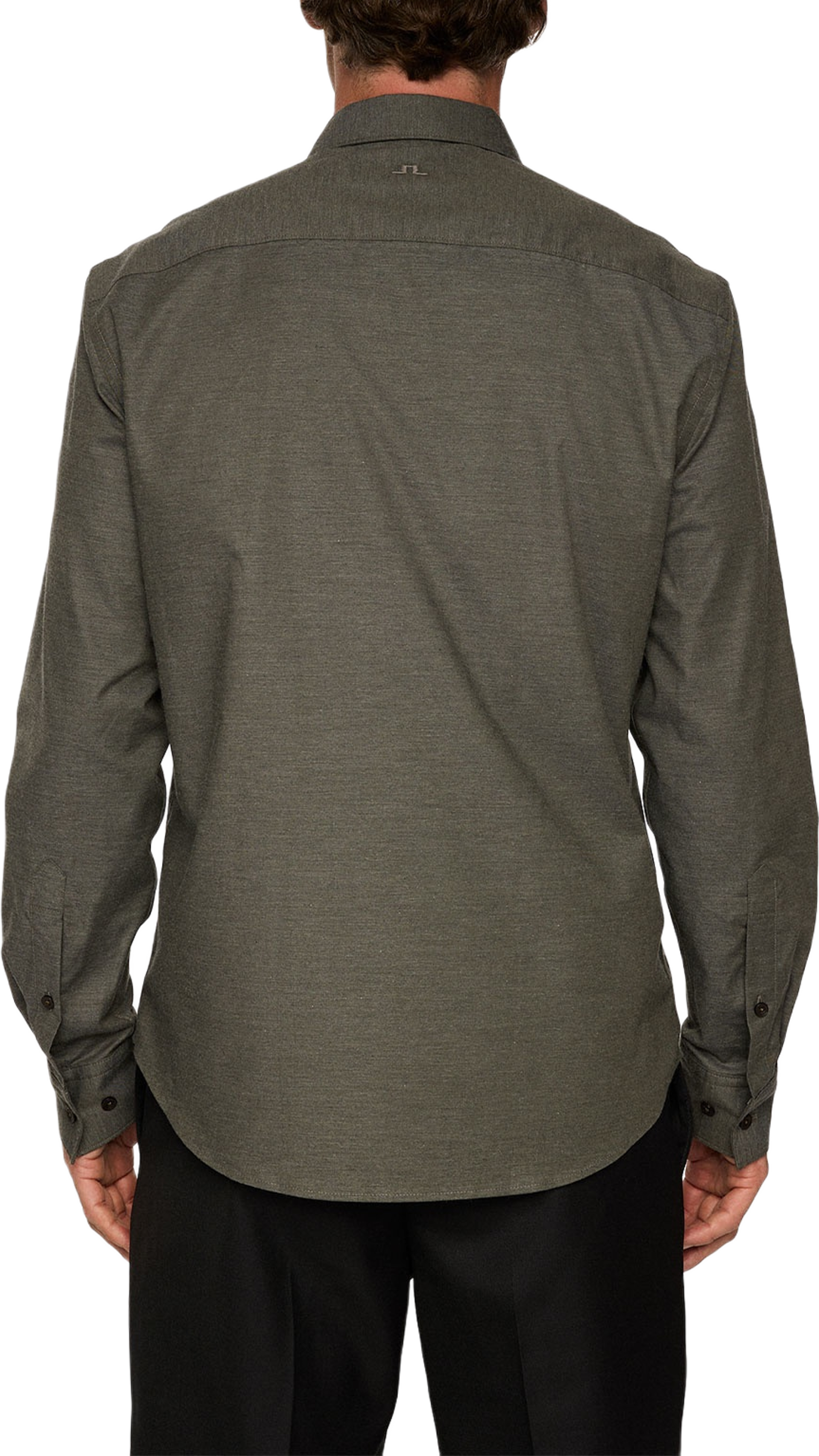 Slim Light Flannel Shirt, från J.Lindeberg, i färgen Forest Green Melange.