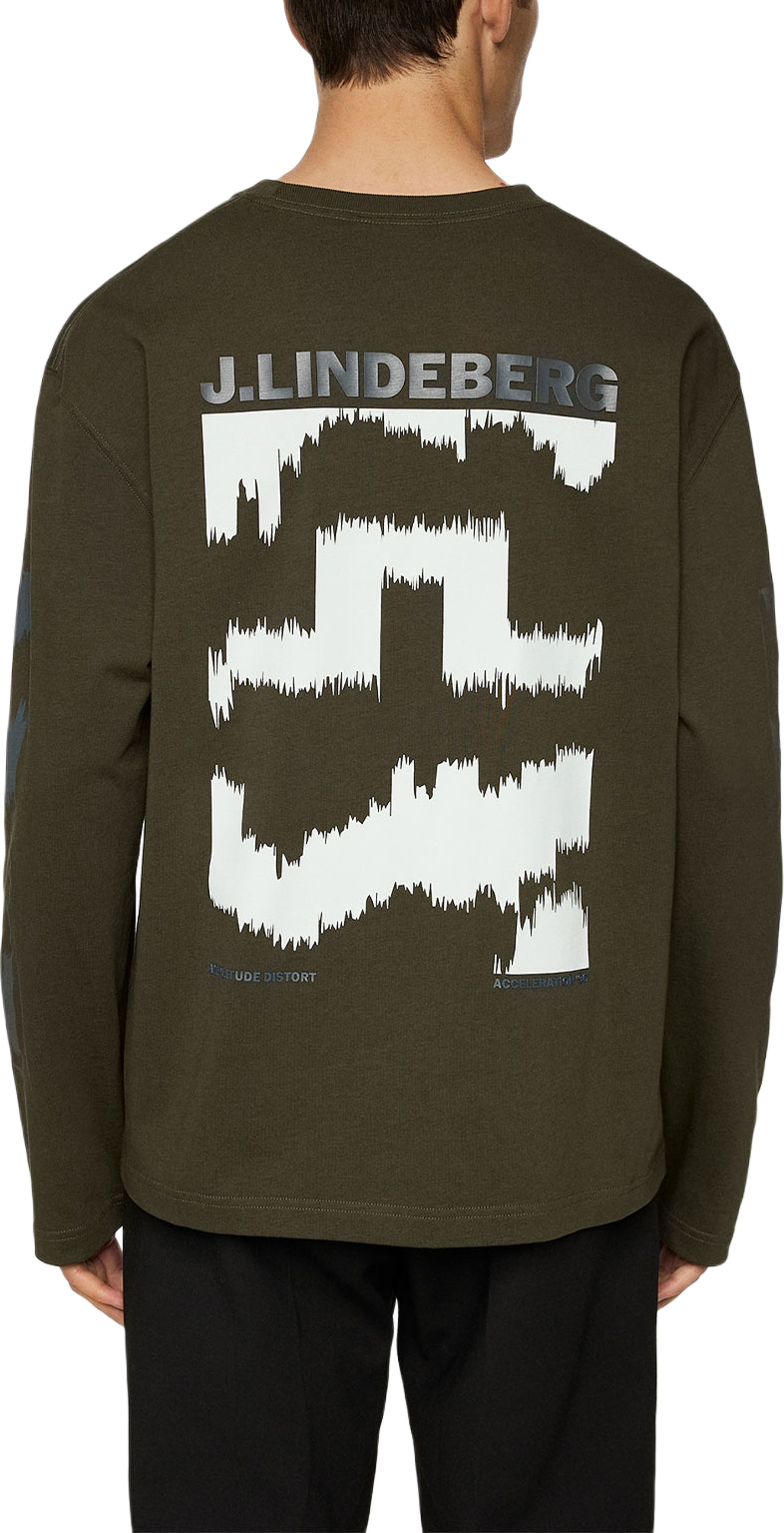 Walsh LS Print T-shirt, från J.Lindeberg, i färgen Forest Green.