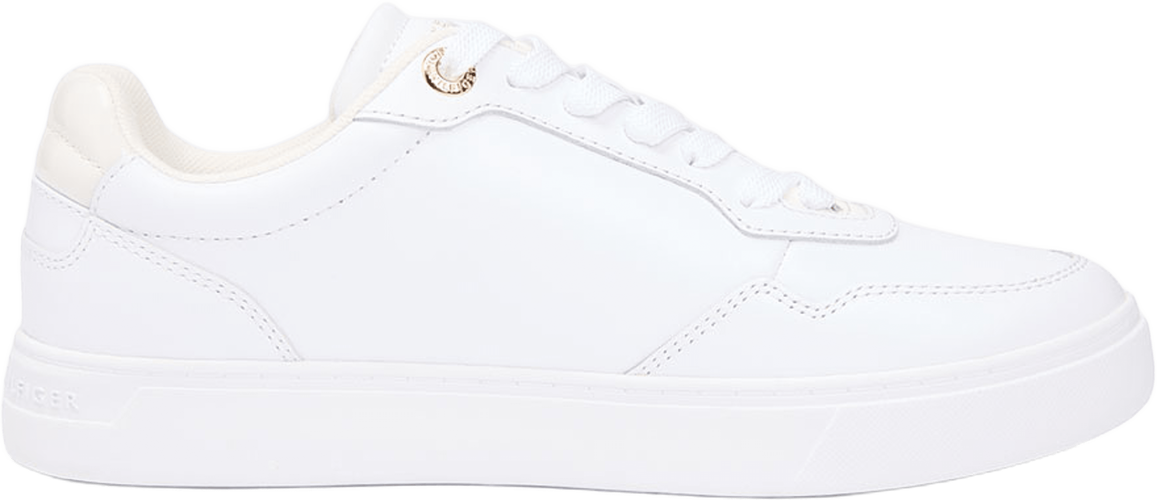 Casual Cupsole Sneaker, från Tommy Hilfiger, i färgen White/Ecru. Klicka för att öppna bilden i stort format