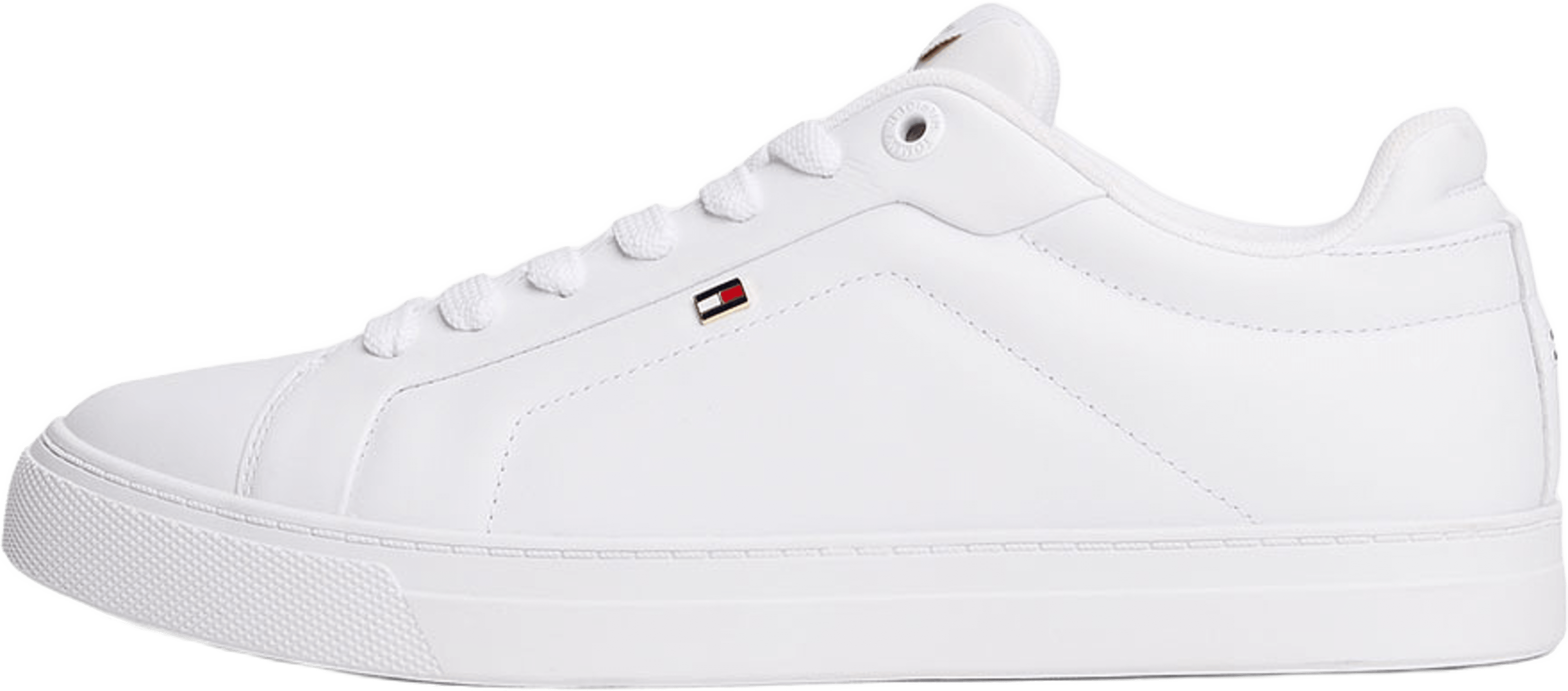 Leather Court Trainers, från Tommy Hilfiger, i färgen White. Klicka för att öppna bilden i stort format