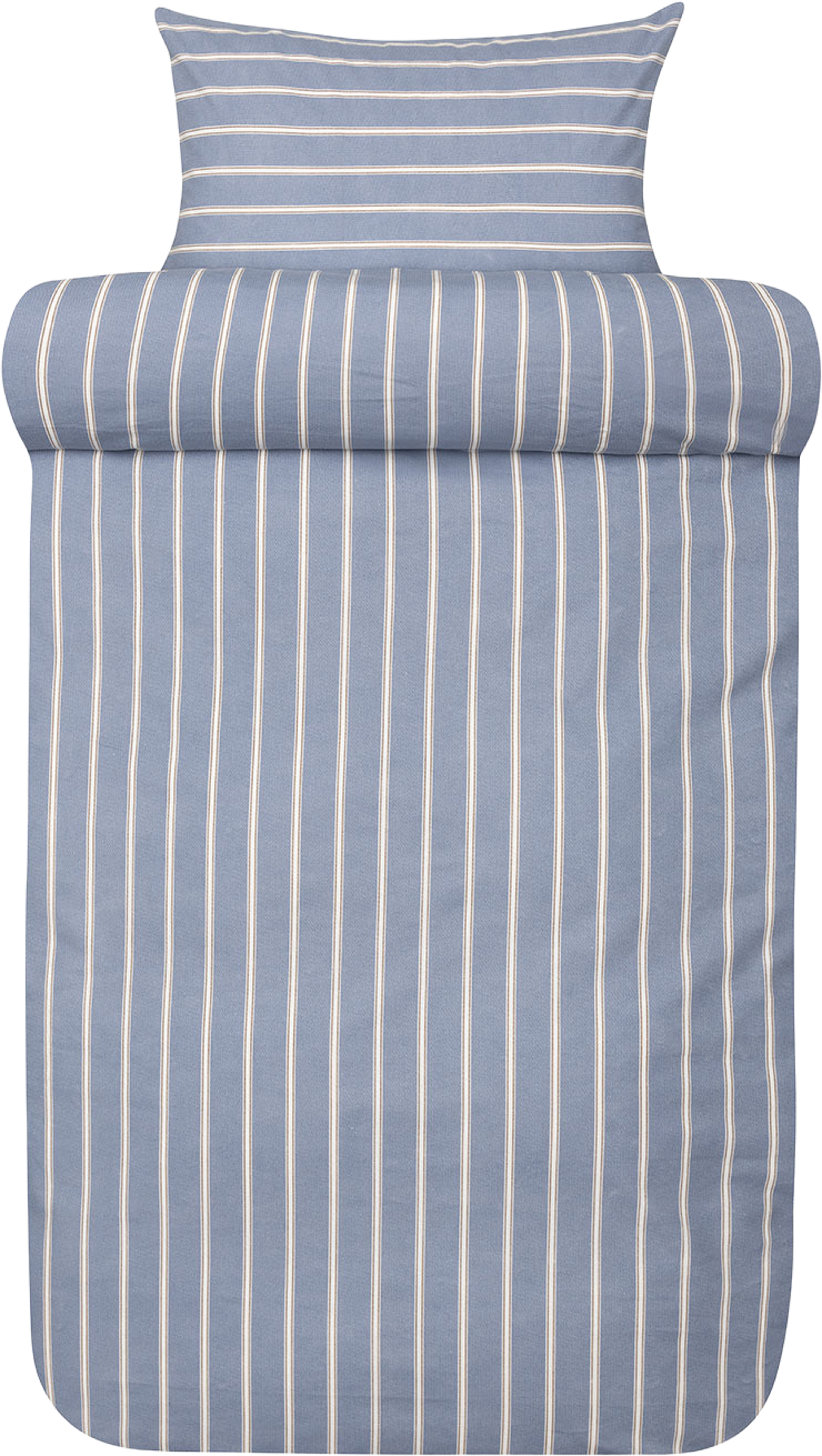 Henning flanell bäddset 150x210 cm, från Høie of Scandinavia, i färgen Dus Denim Blå. Klicka för att öppna bilden i stort format