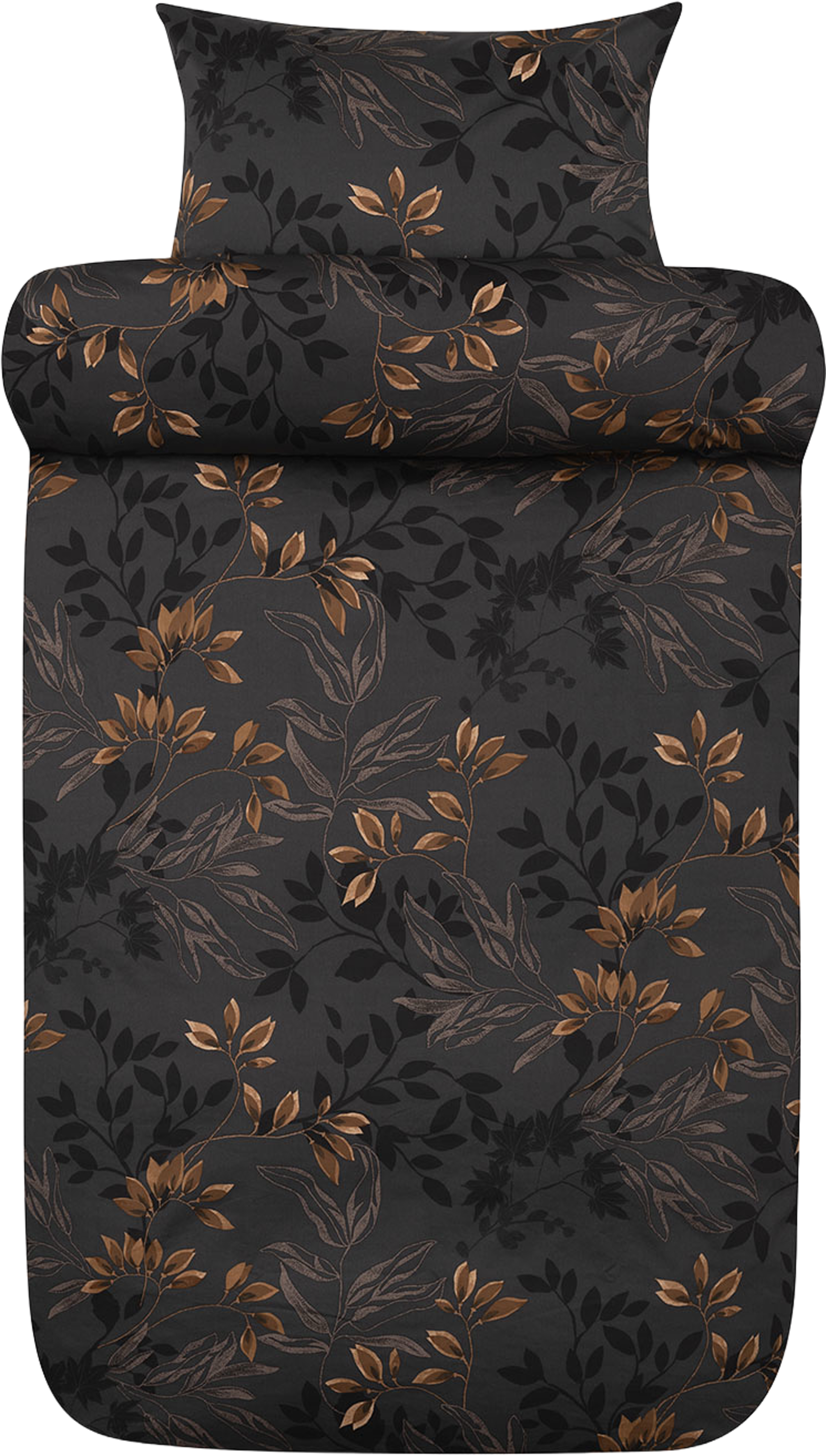 Nadja satin bäddset 220x220cm, från Høie of Scandinavia, i färgen Dämpad Svart. Klicka för att öppna bilden i stort format