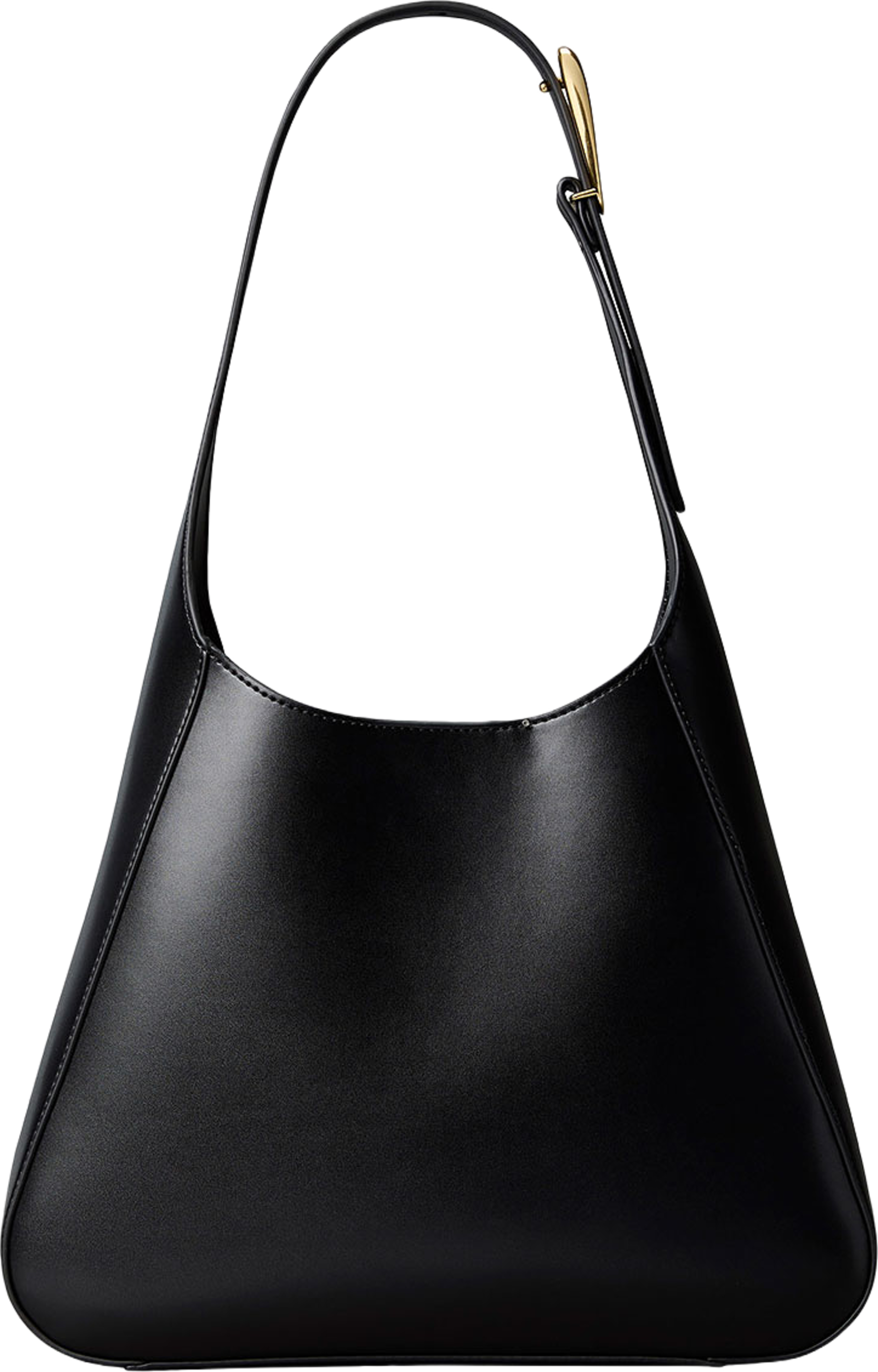 Engraved Medium Shoulder Bag, från Calvin Klein, i färgen Black/ Tumbled Deep Gold. Klicka för att öppna bilden i stort format