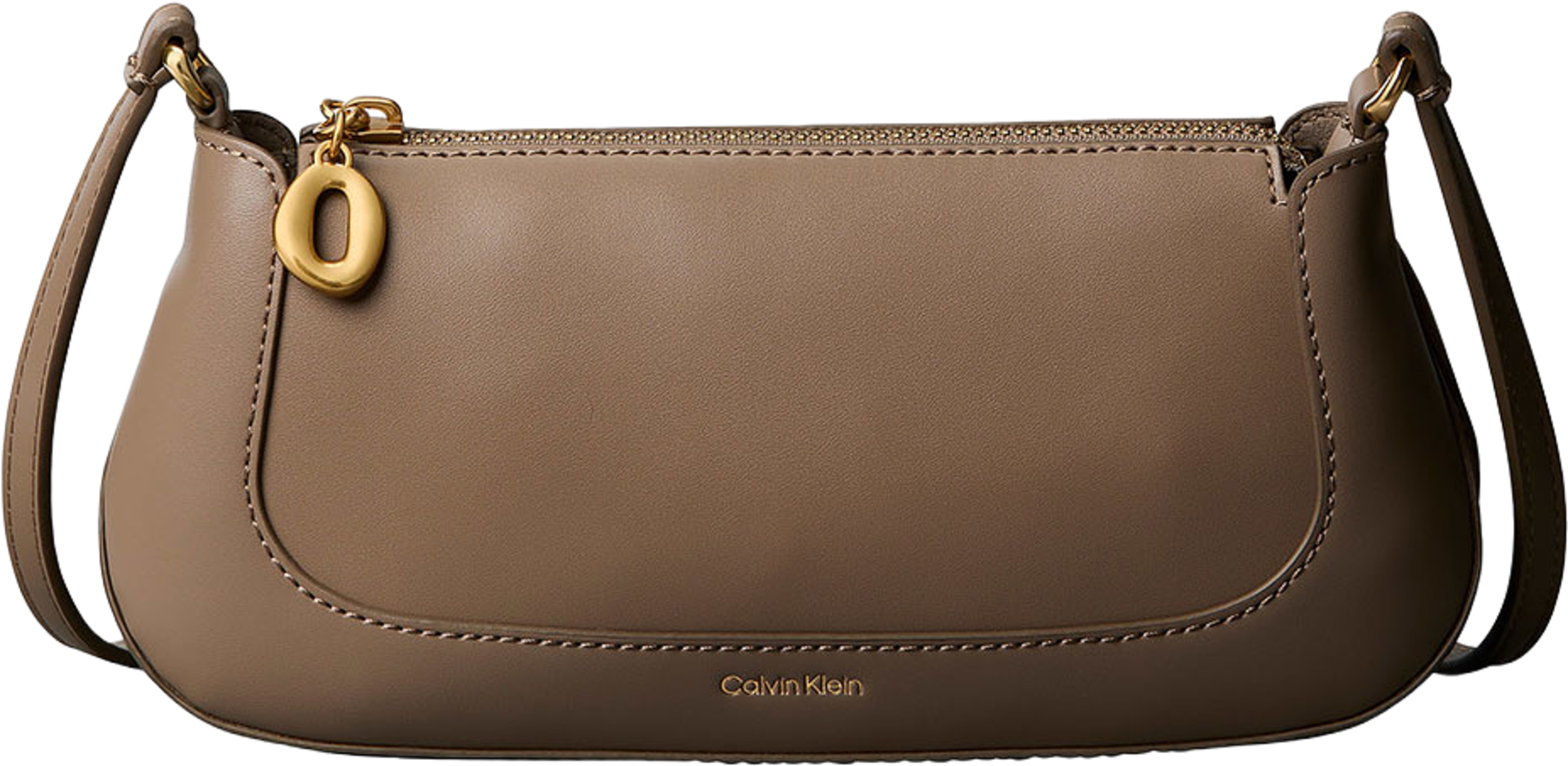 Long Zip Crossbody Bag, från Calvin Klein, i färgen Desert Taupe. Klicka för att öppna bilden i stort format